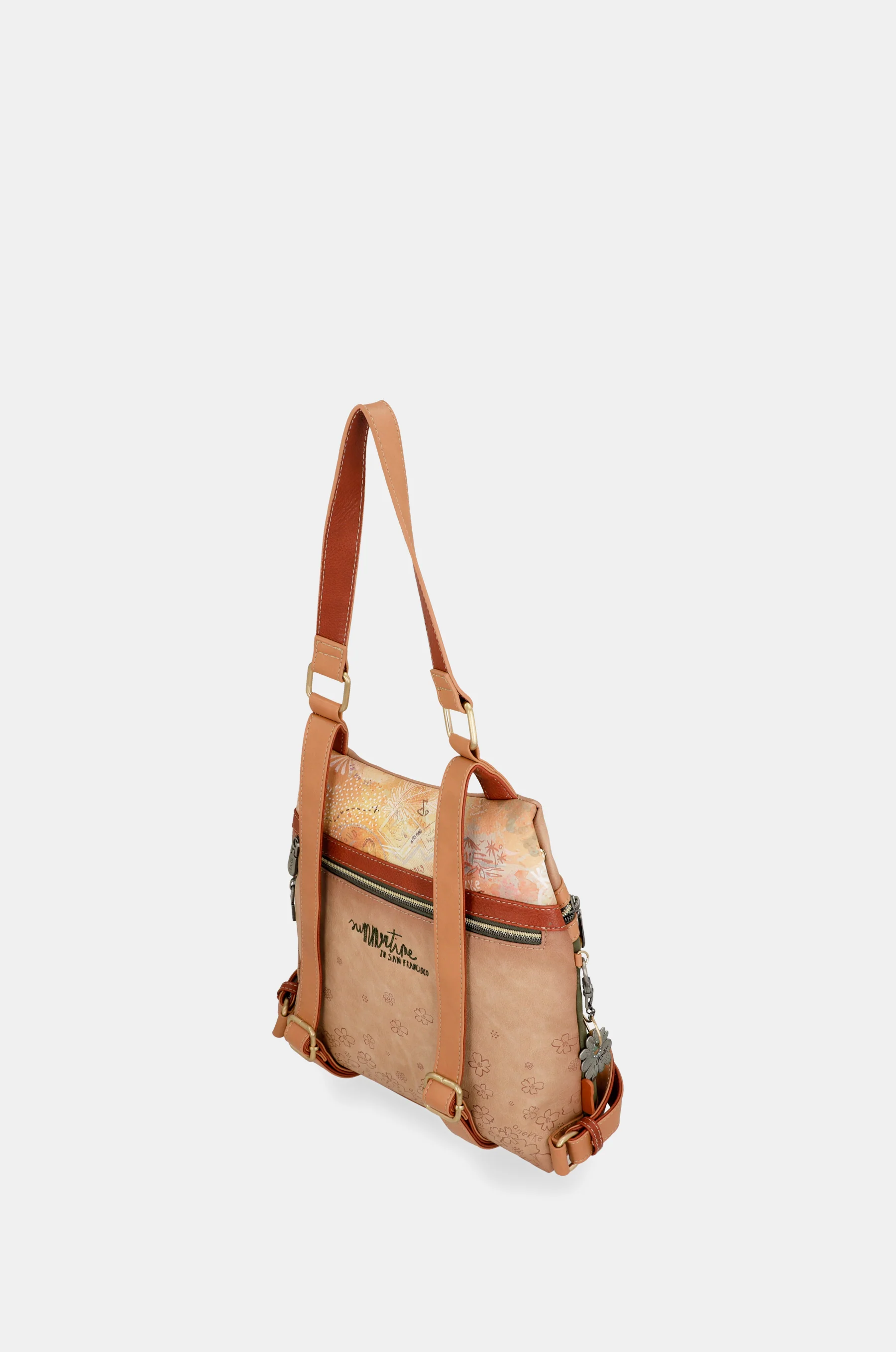 Anekke Peace & Love camel anti-theft backpack - Image 8