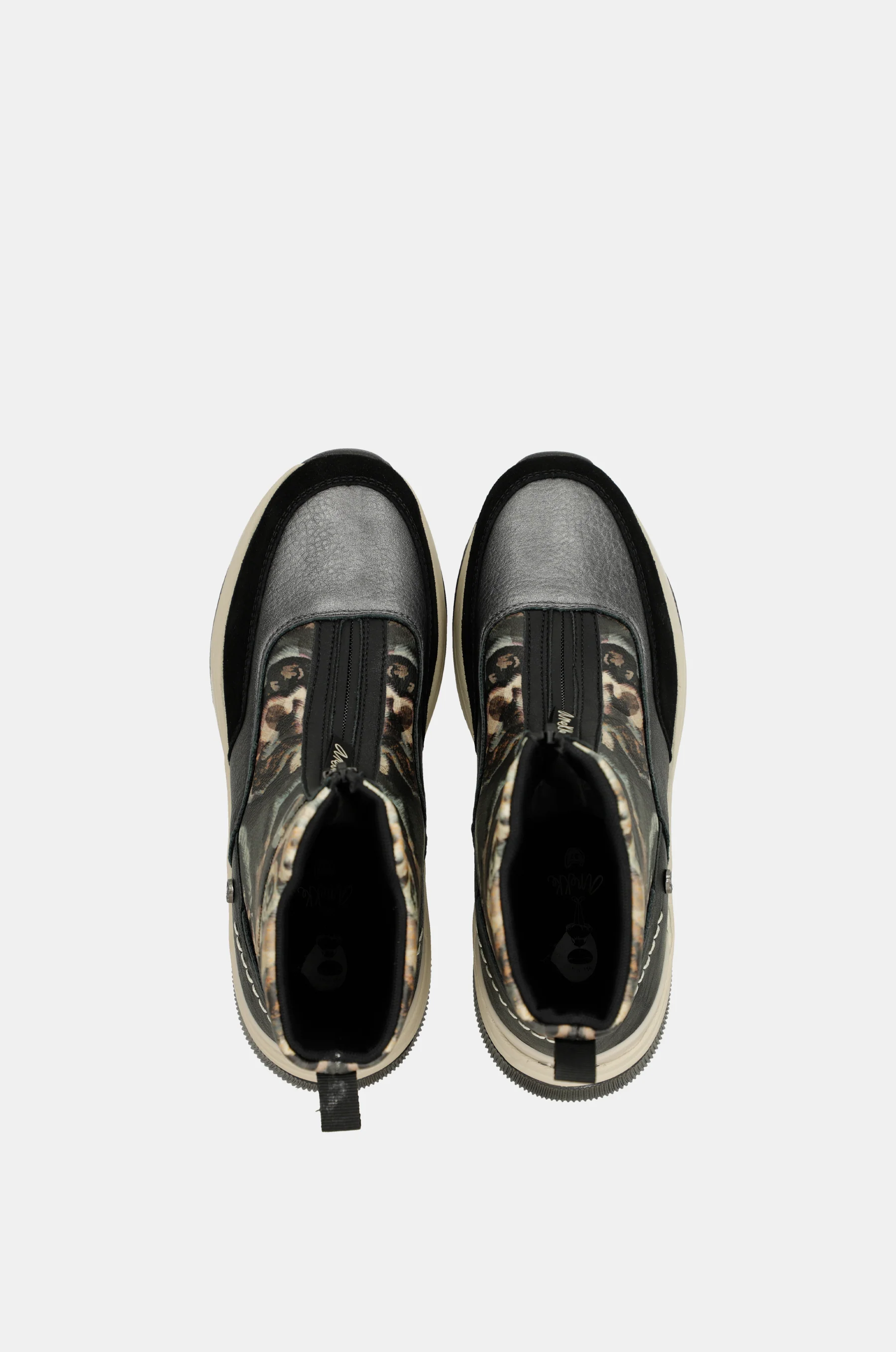 Anthracite printed sporty ankle boot - Image 3