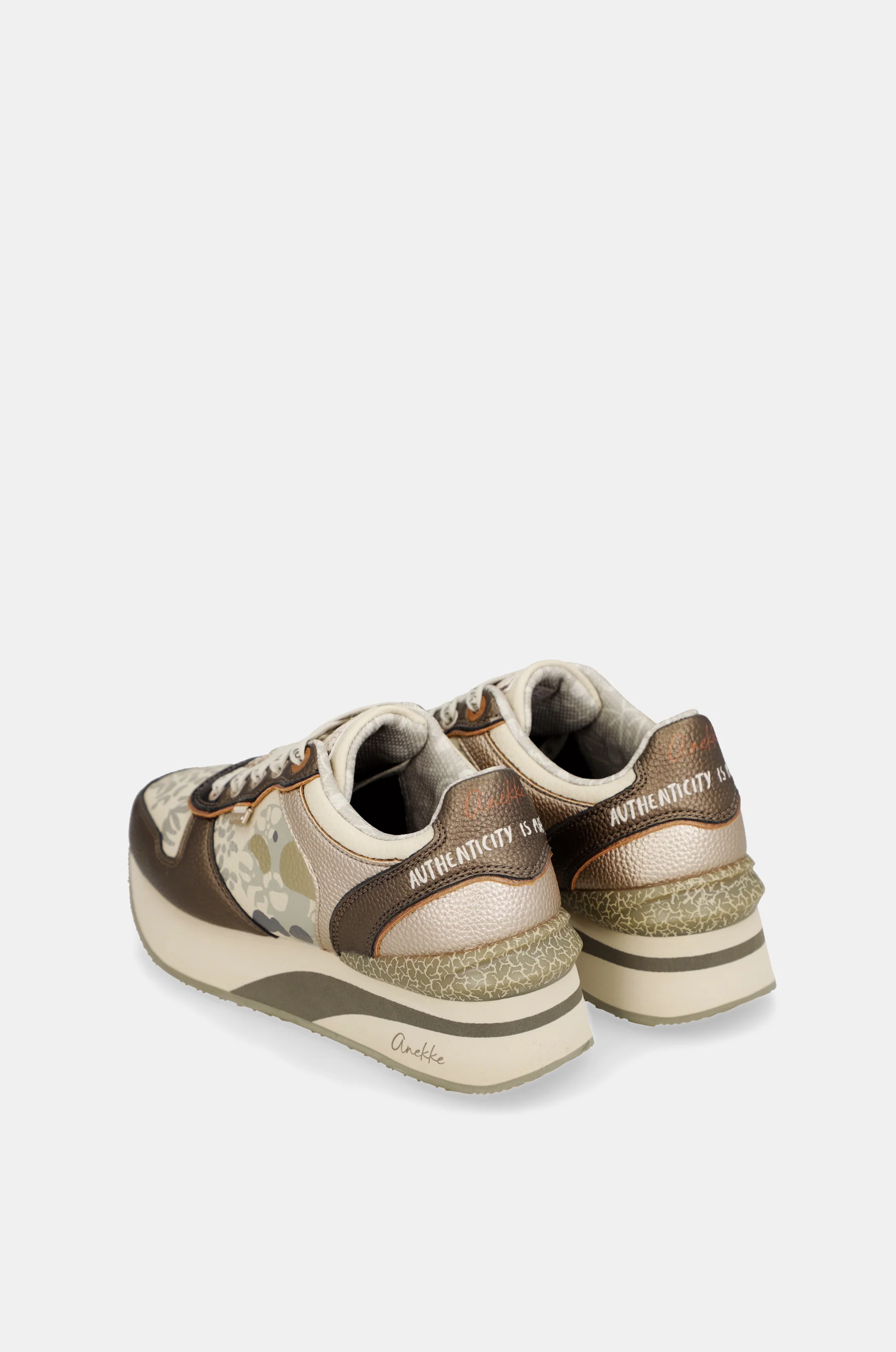 Beige and copper sneakers - Image 6