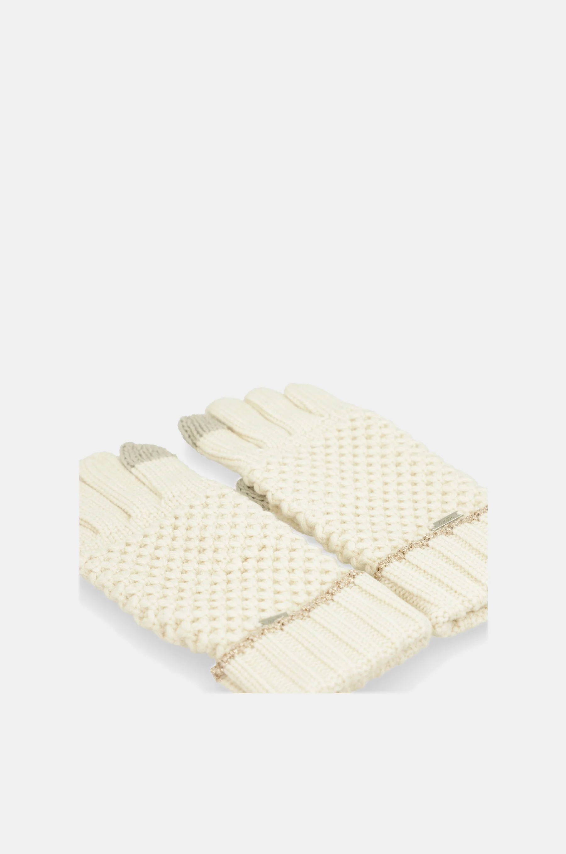 Beige knitted gloves - Image 2