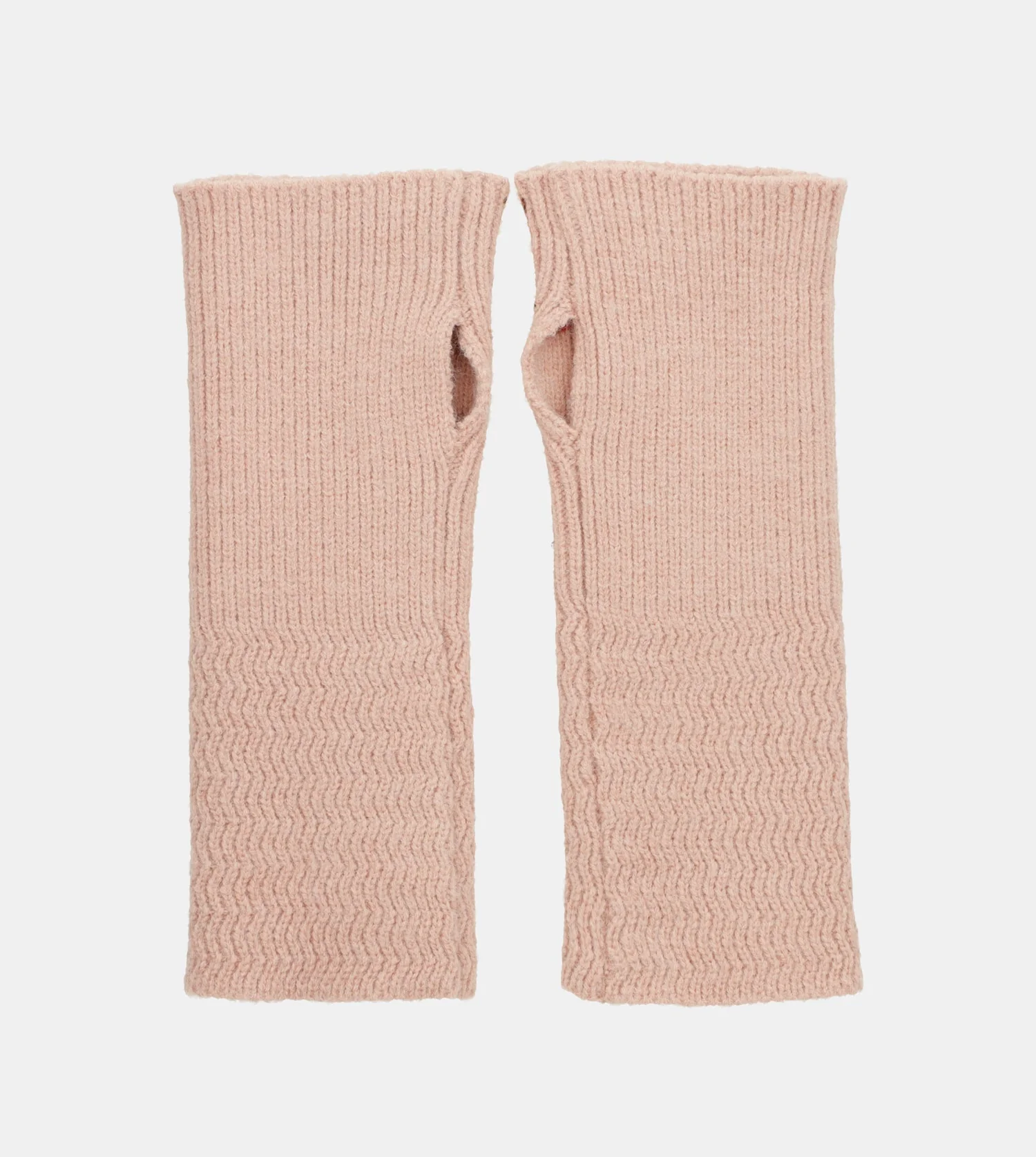 Beige knitted gloves - Image 4