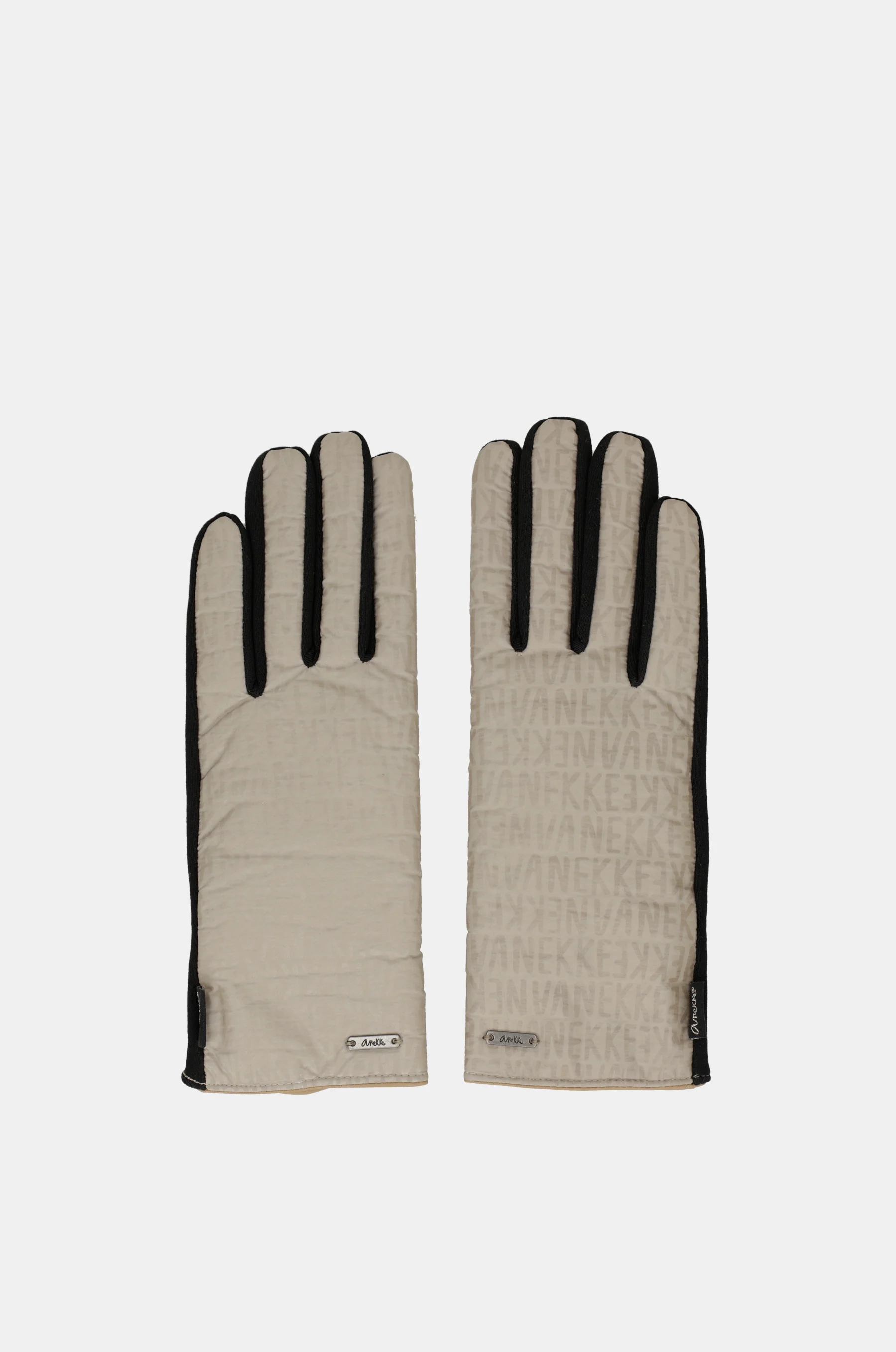 Black and beige Contemporary gloves
