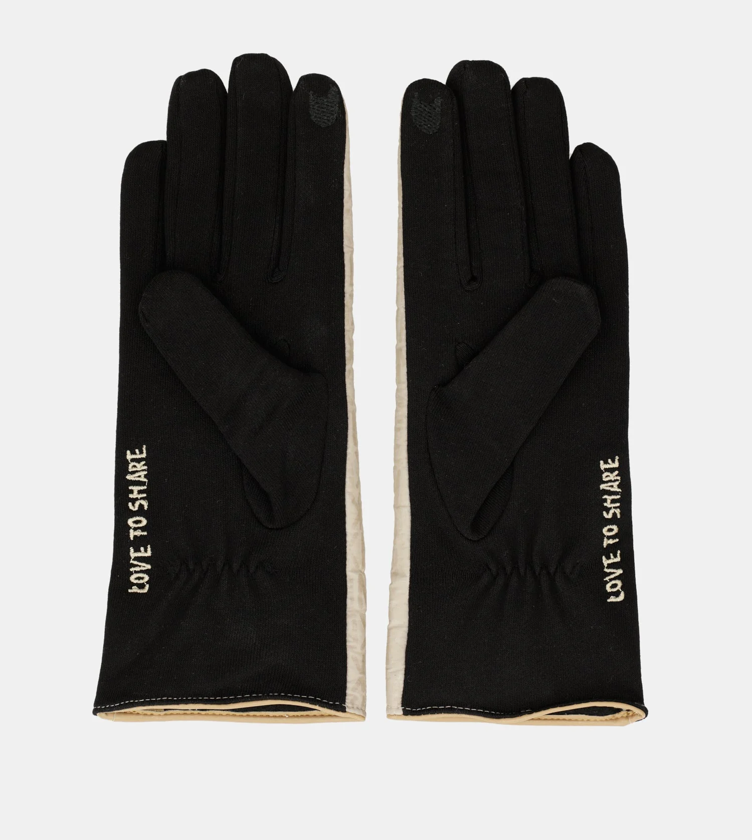 Black and beige Contemporary gloves - Image 2