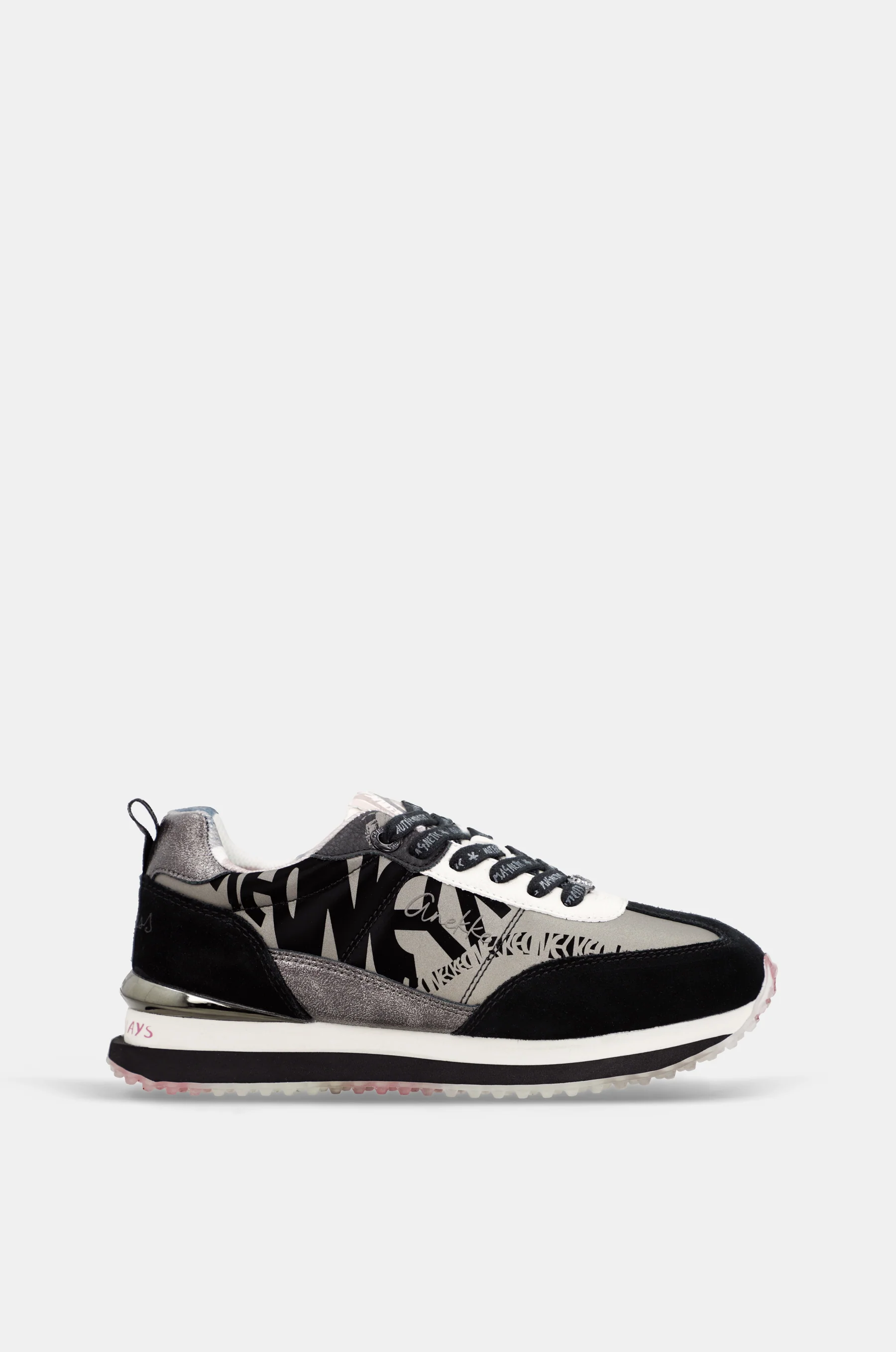 Black and lead-grey sneakers