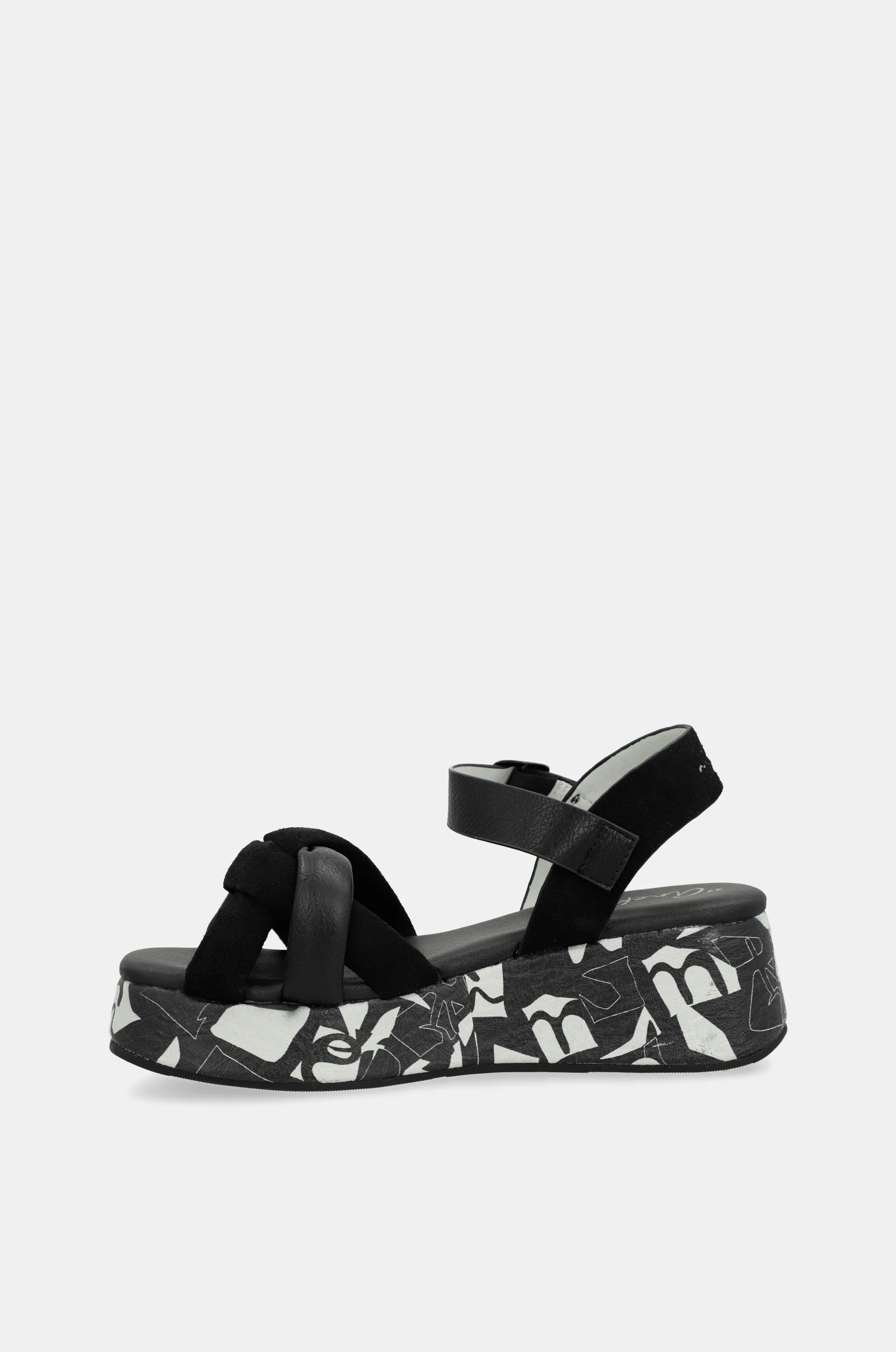 Black and white platform sandals - Image 4