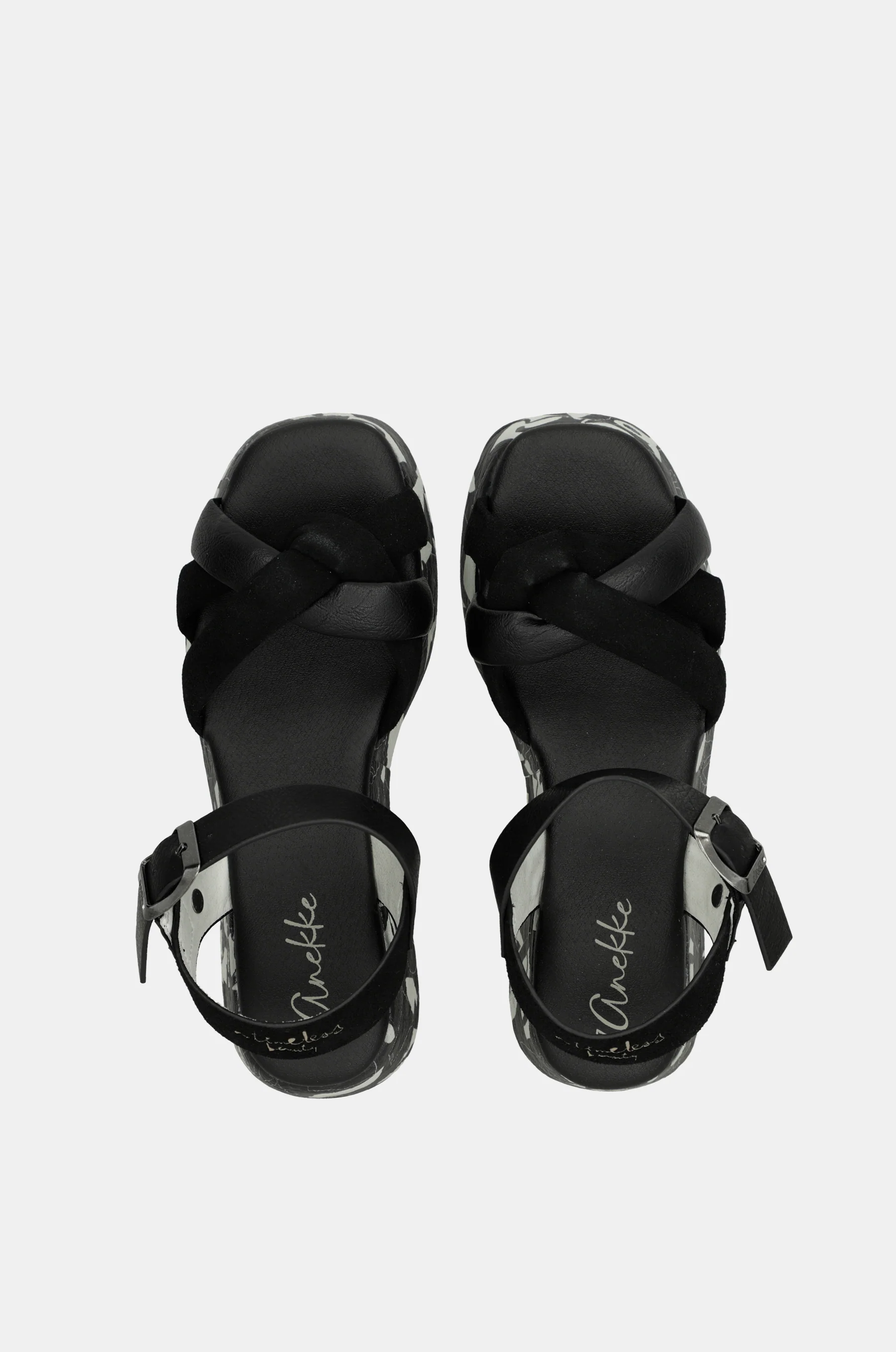 Black and white platform sandals - Image 8