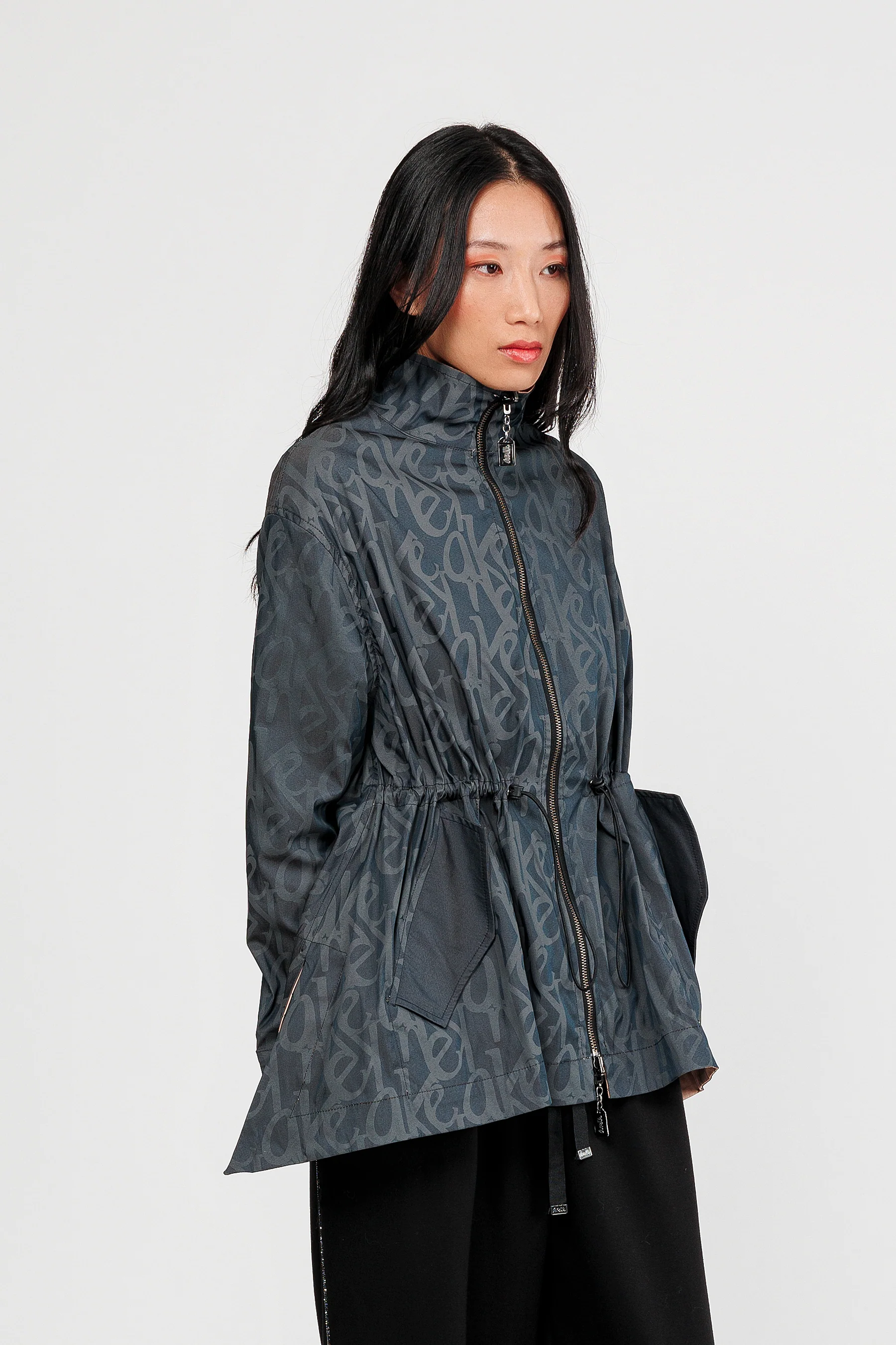 Black & beige reversible jacket