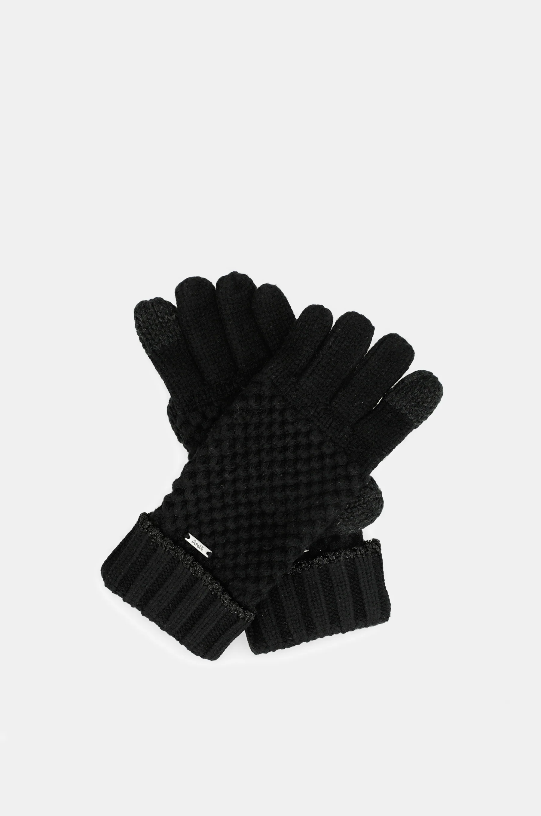 Black knitted gloves - Image 4