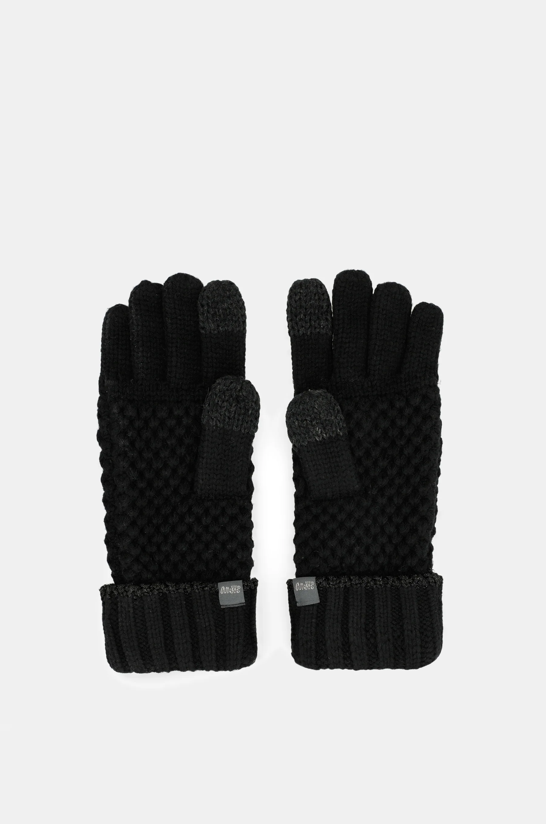 Black knitted gloves - Image 5