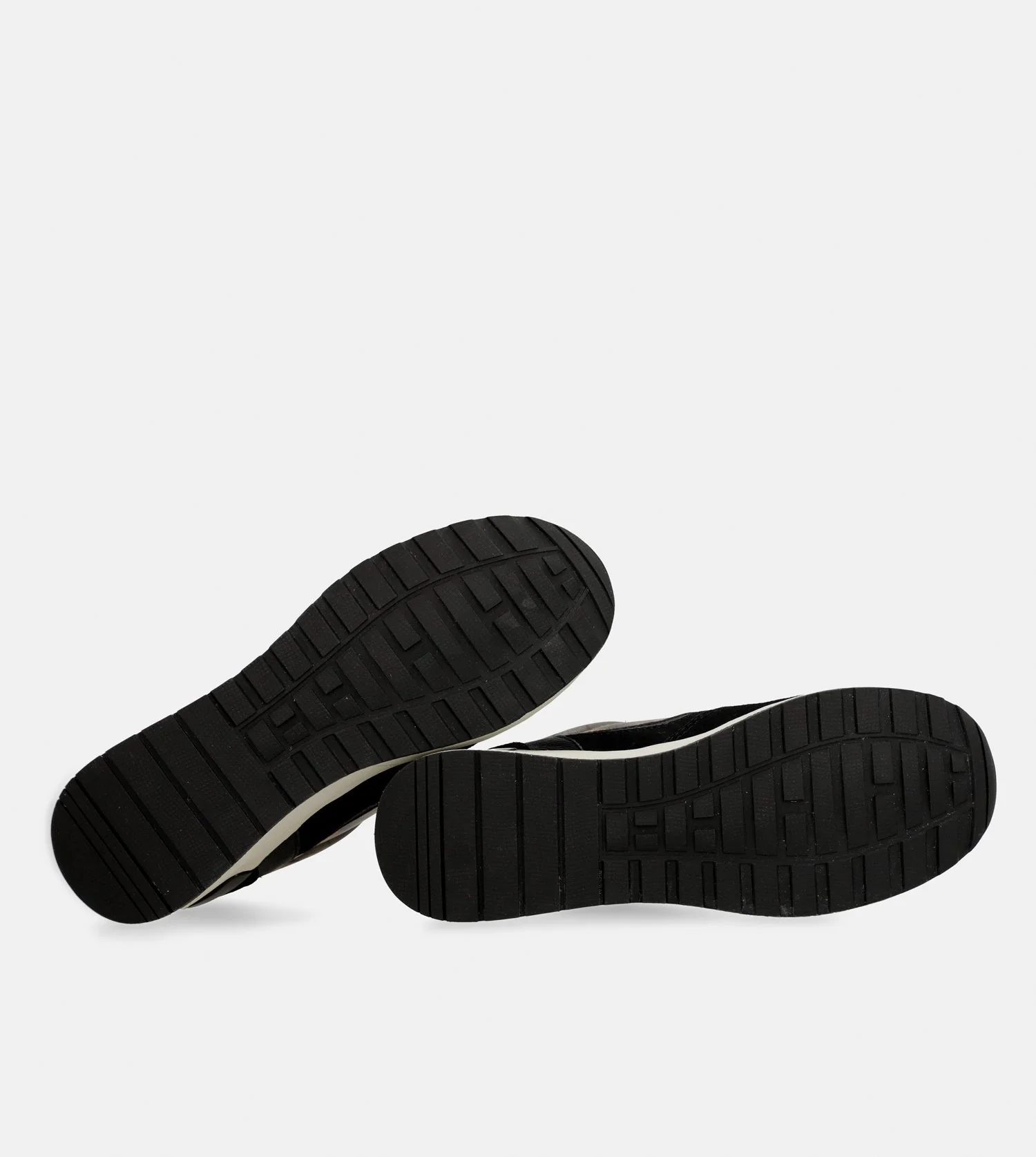 Black Padded Sports Sneakers with Wedge - Image 8