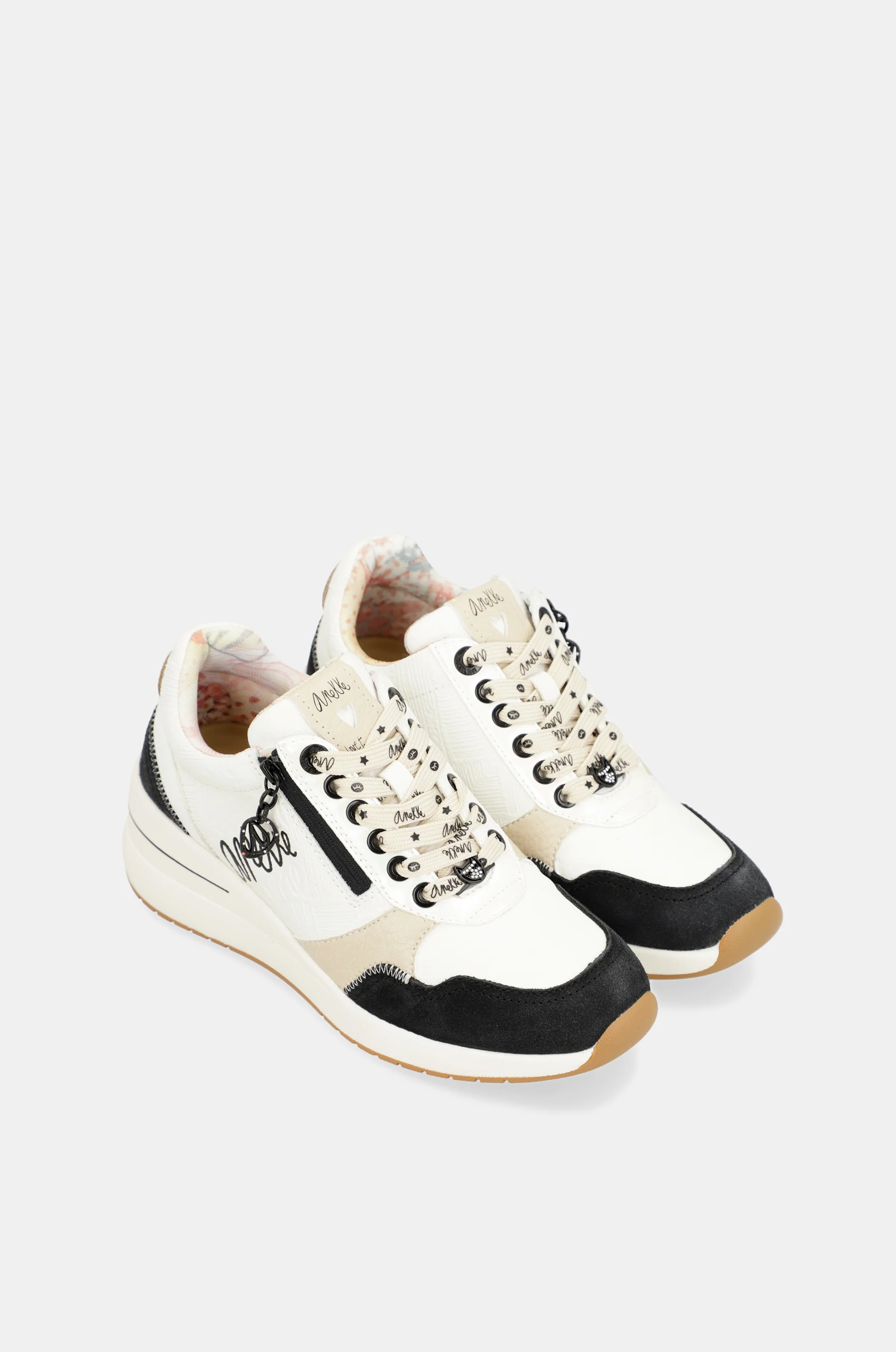 Black & white wedge sneakers - Image 3