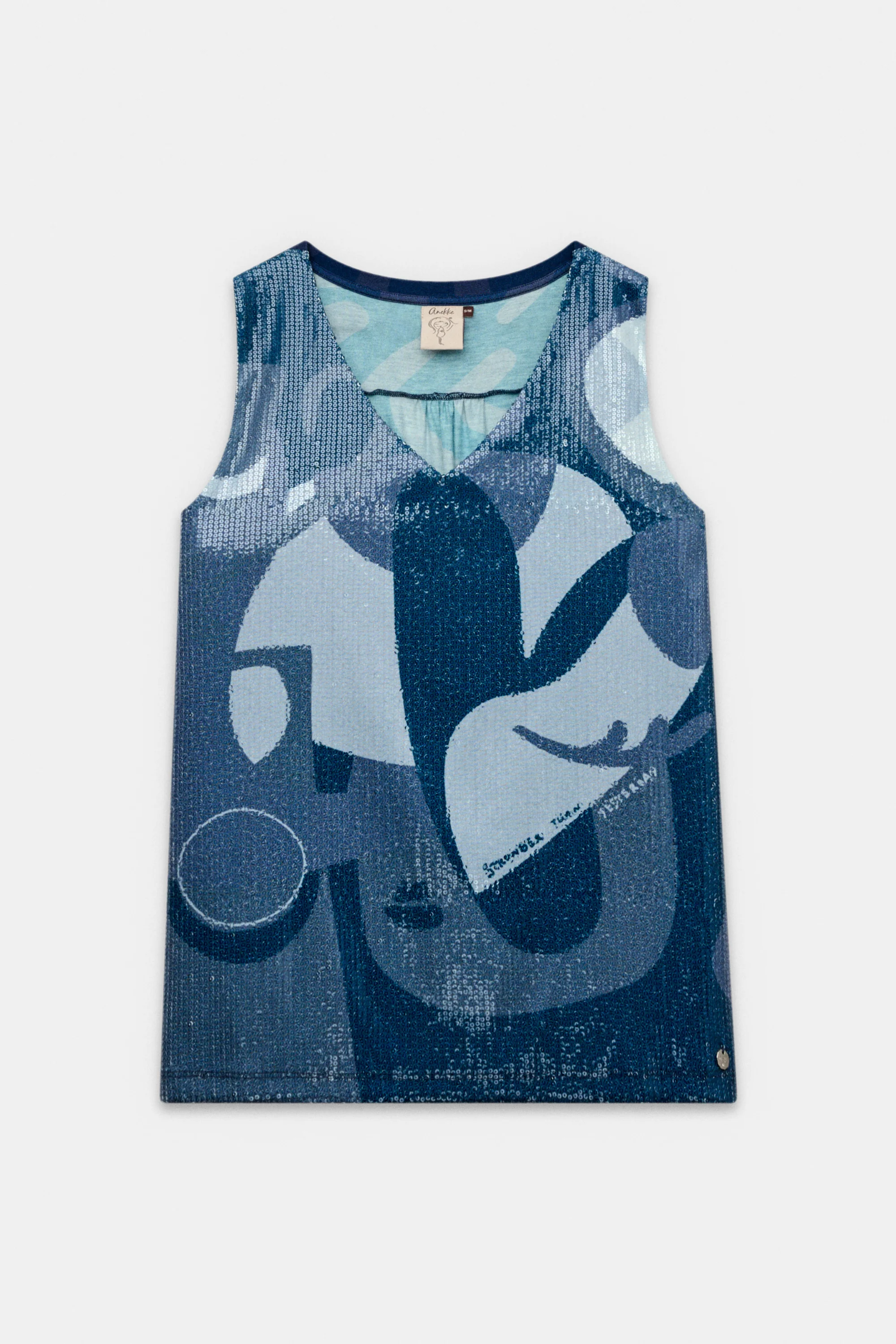 Blue sequin T-shirt