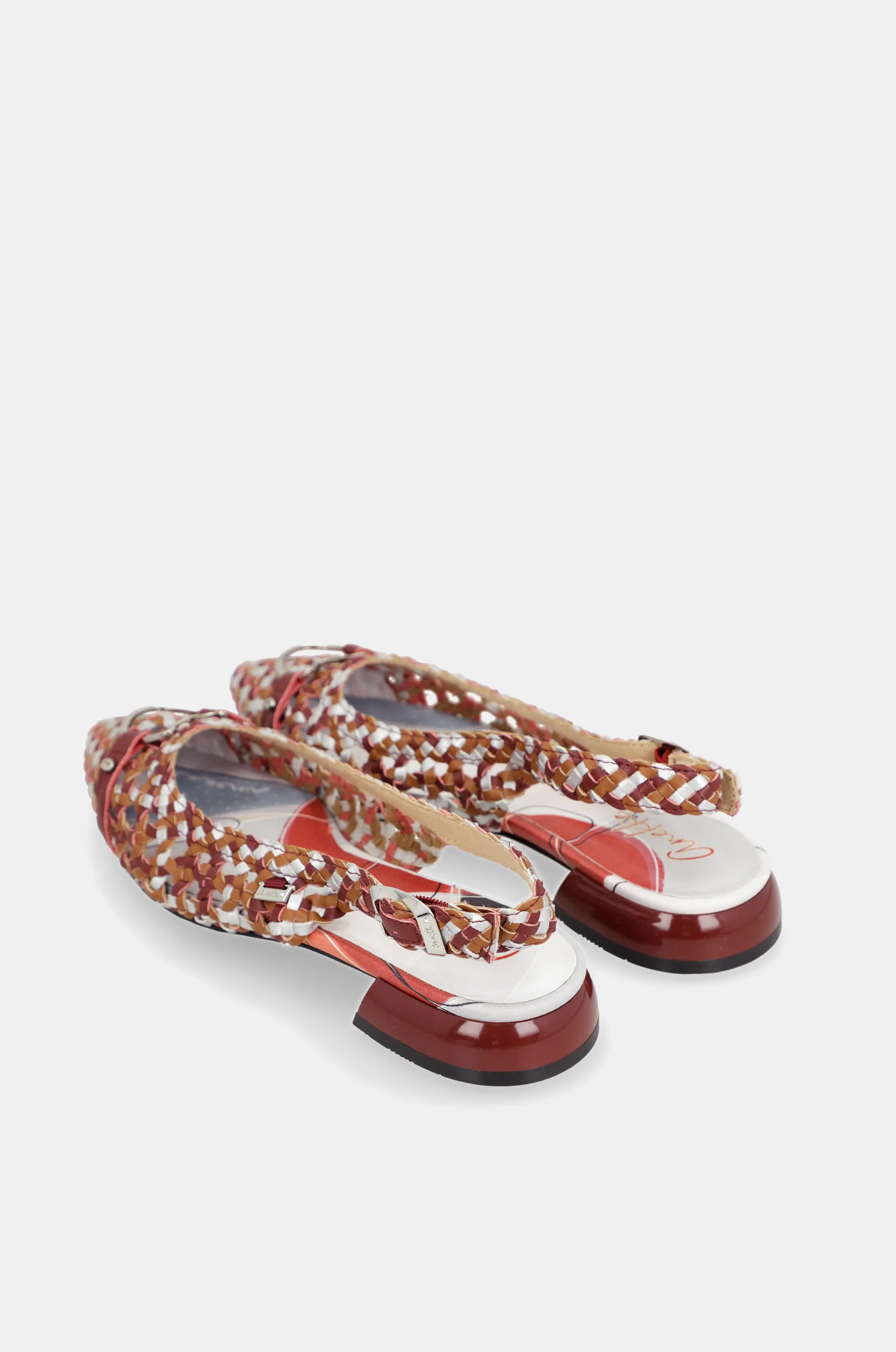Burgundy slingback sandals - Image 6