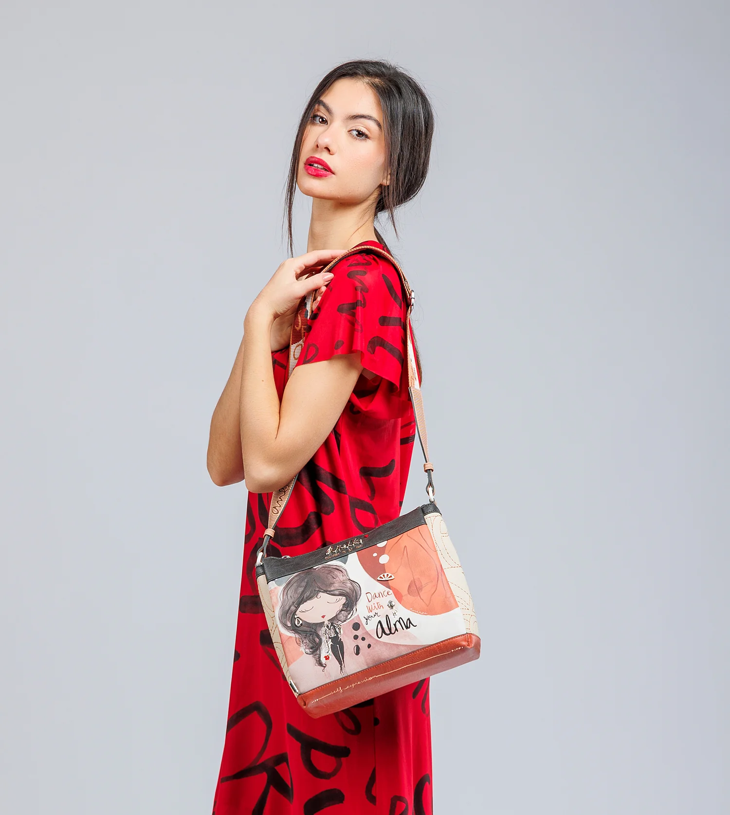 Crossbody bag with 3 compartments Alma - Image 2