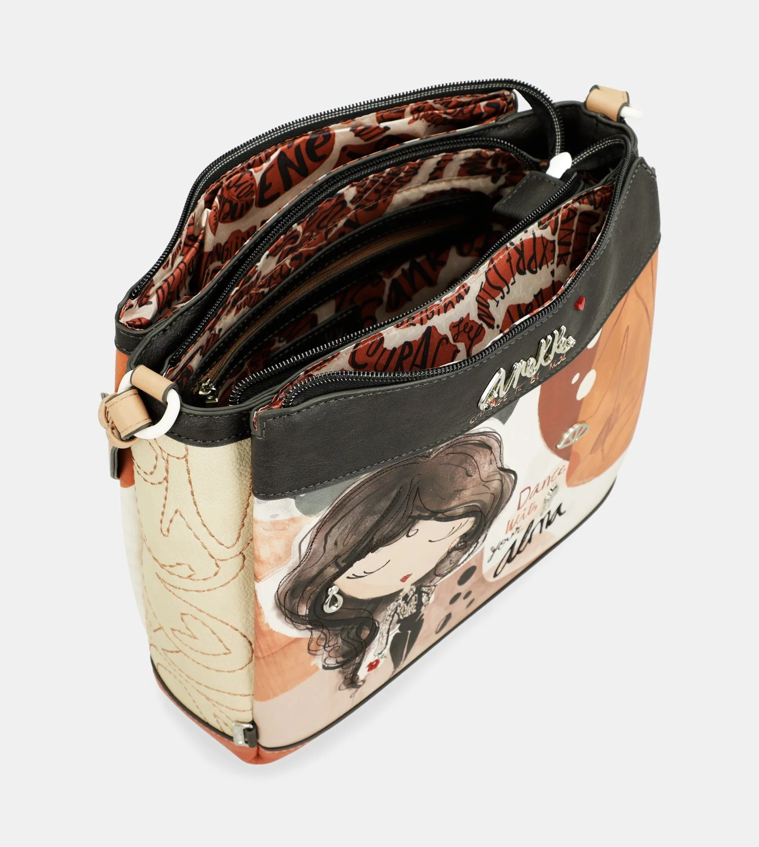 Crossbody bag with 3 compartments Alma - Image 6