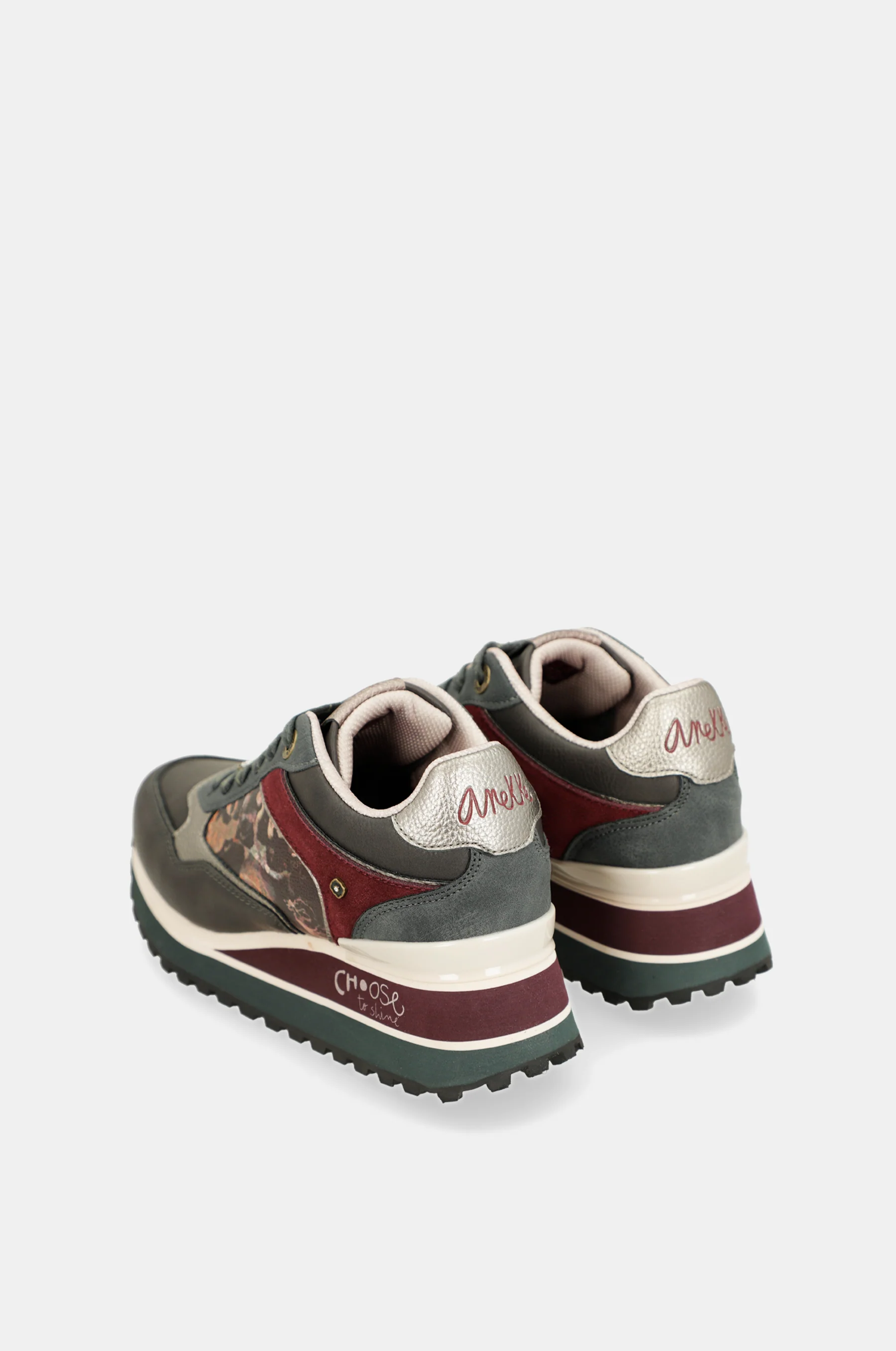 Dark grey platform sneakers - Image 5