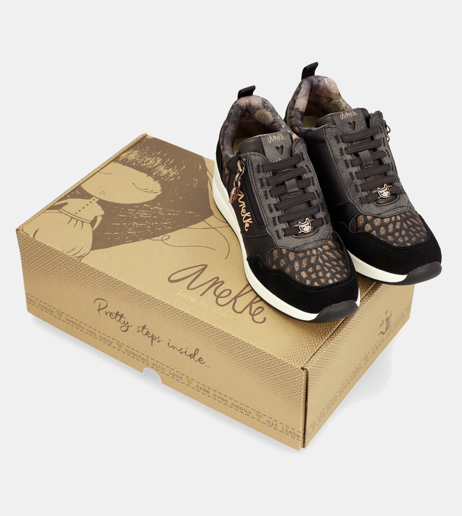 Dreams black wedge sneakers - Image 2