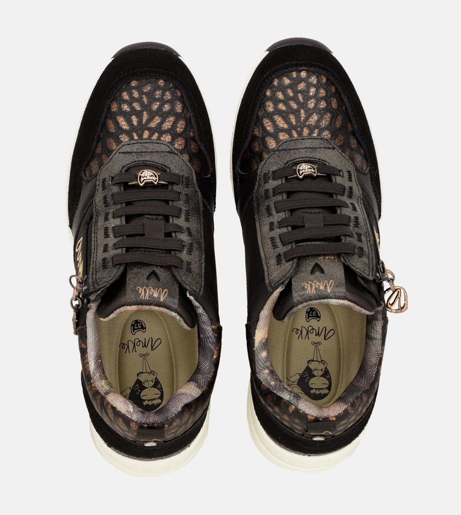 Dreams black wedge sneakers - Image 4
