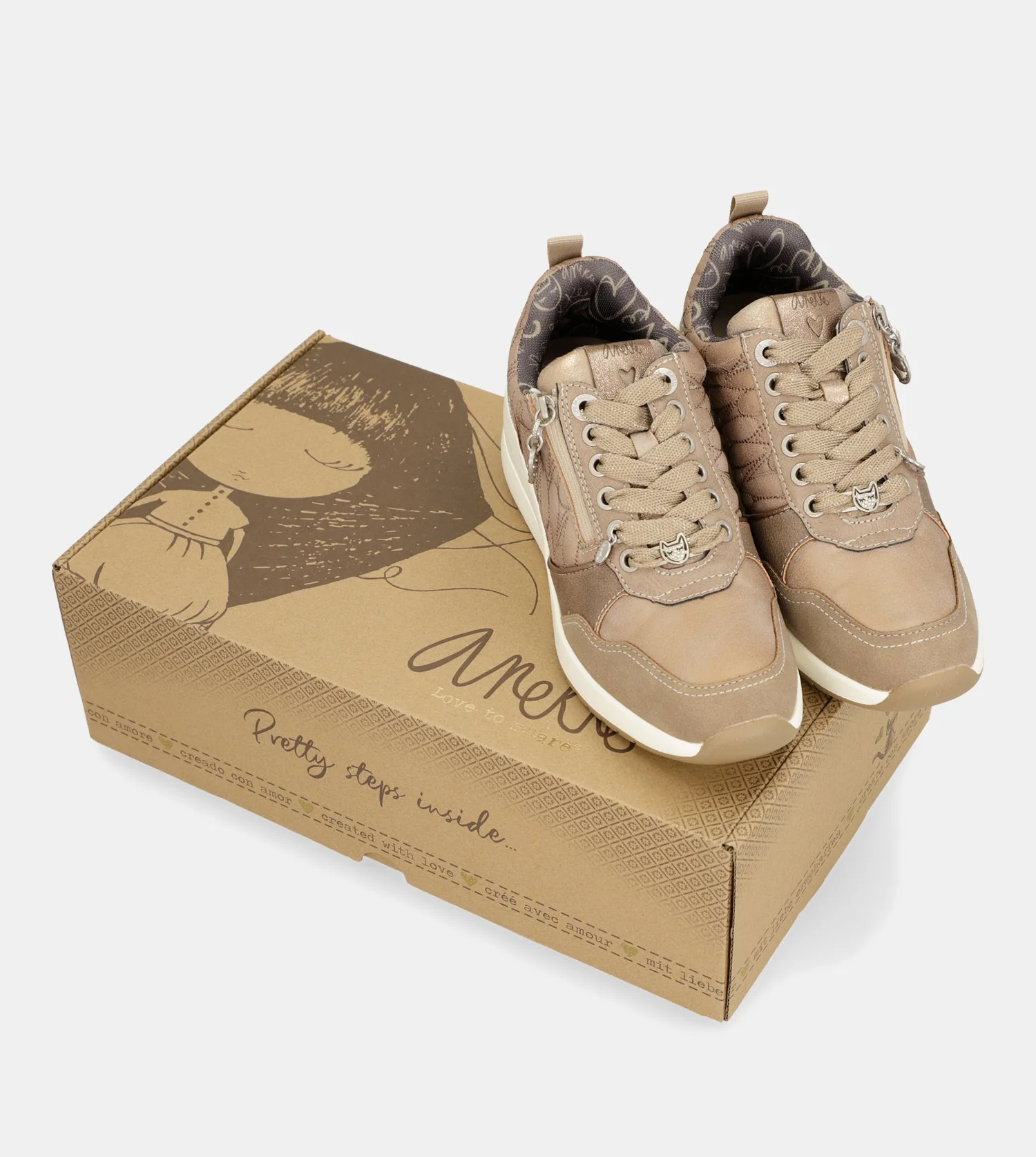 Dreams brown wedge sneakers - Image 2