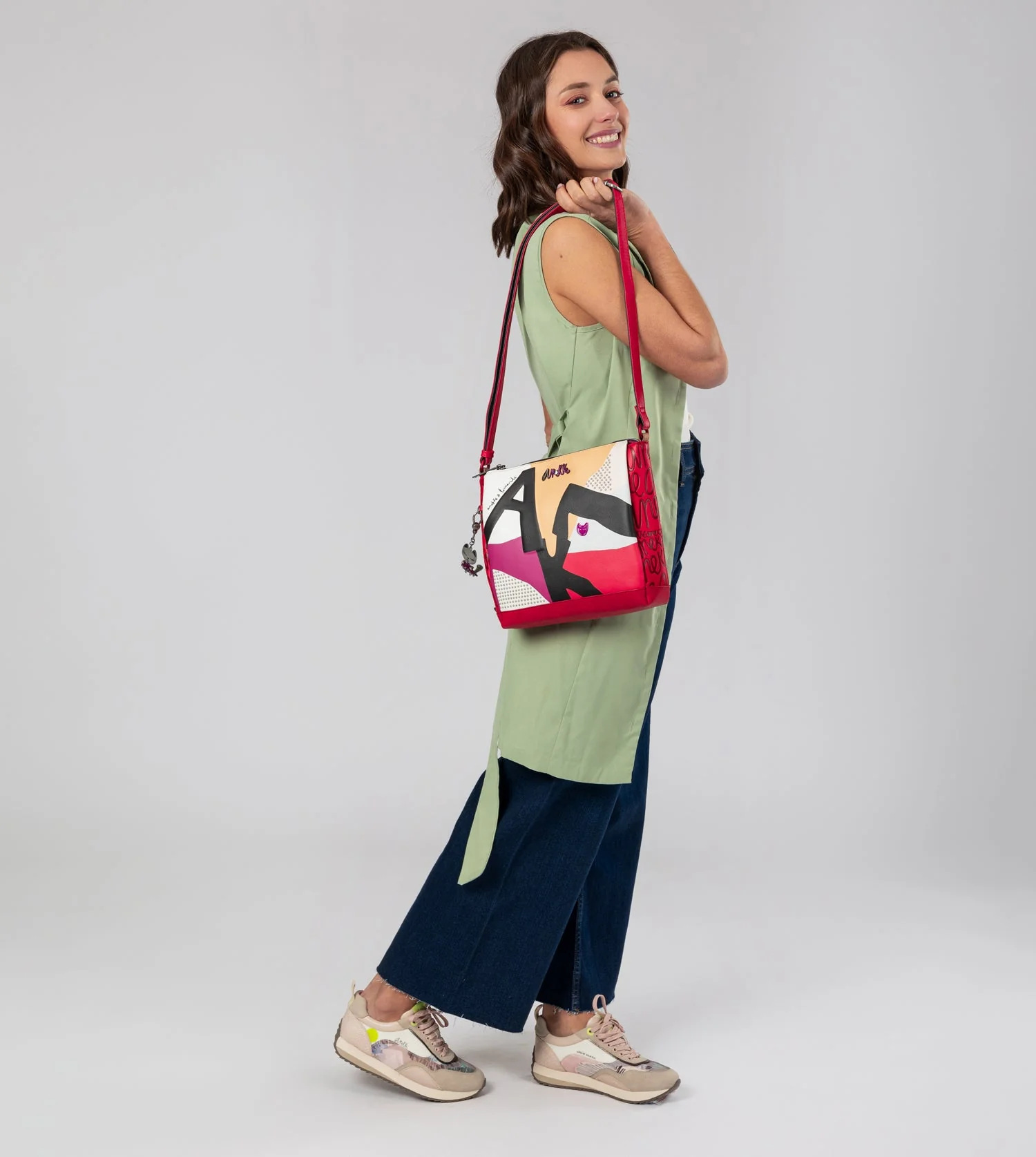 Fashion 3-compartment crossbody bag - Image 2