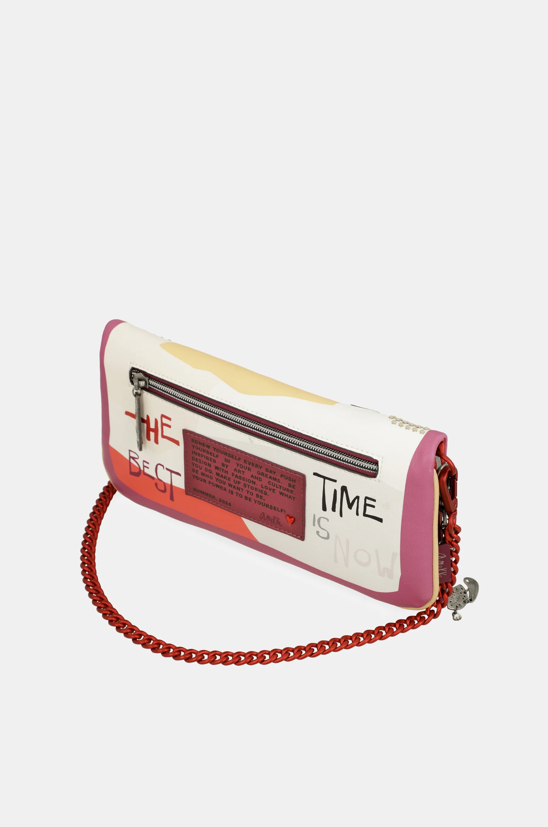 Fashion crossbody bag with metal handle - Image 7