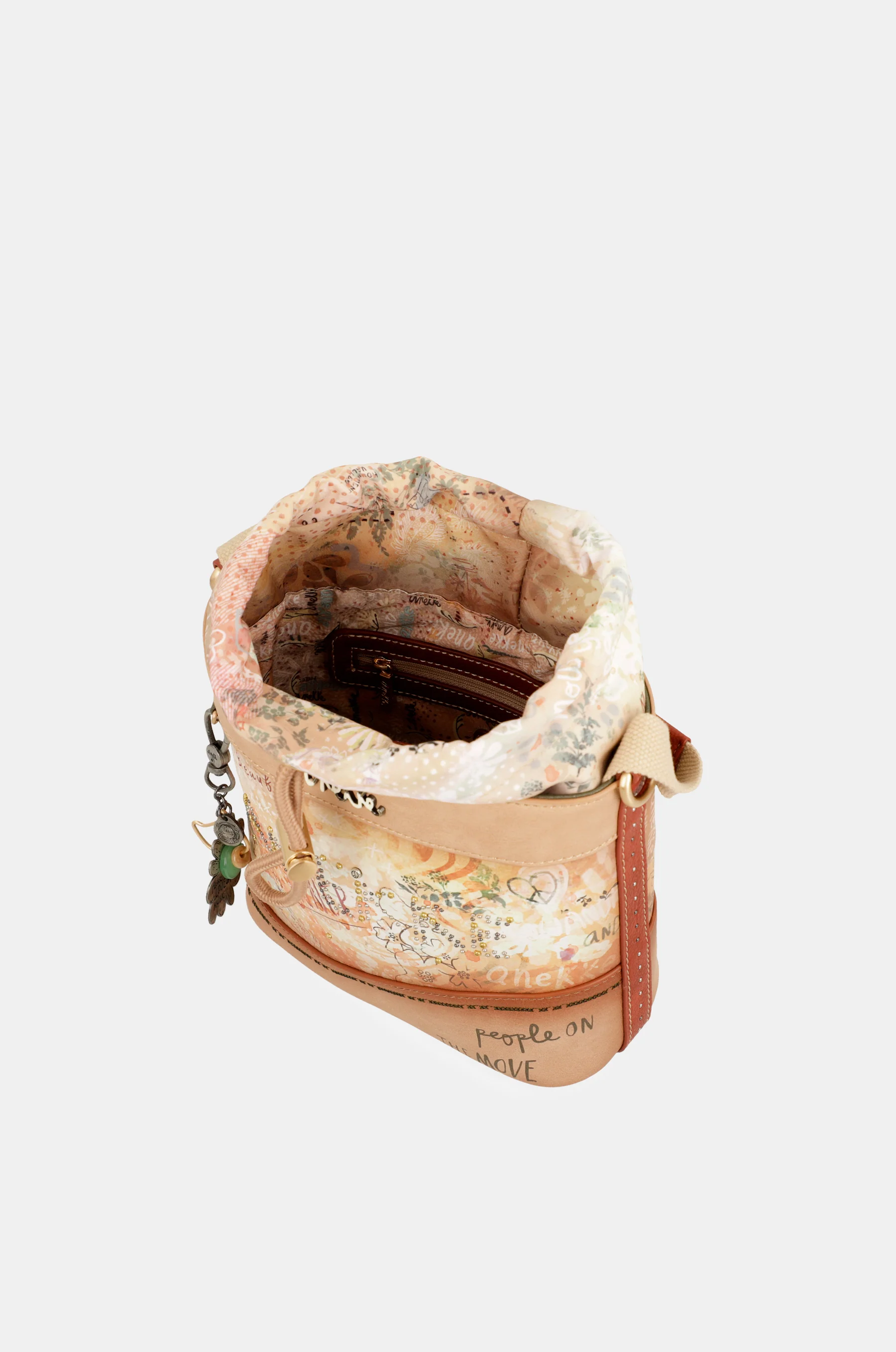 Flowers crossbody bag with rope closure - Image 10