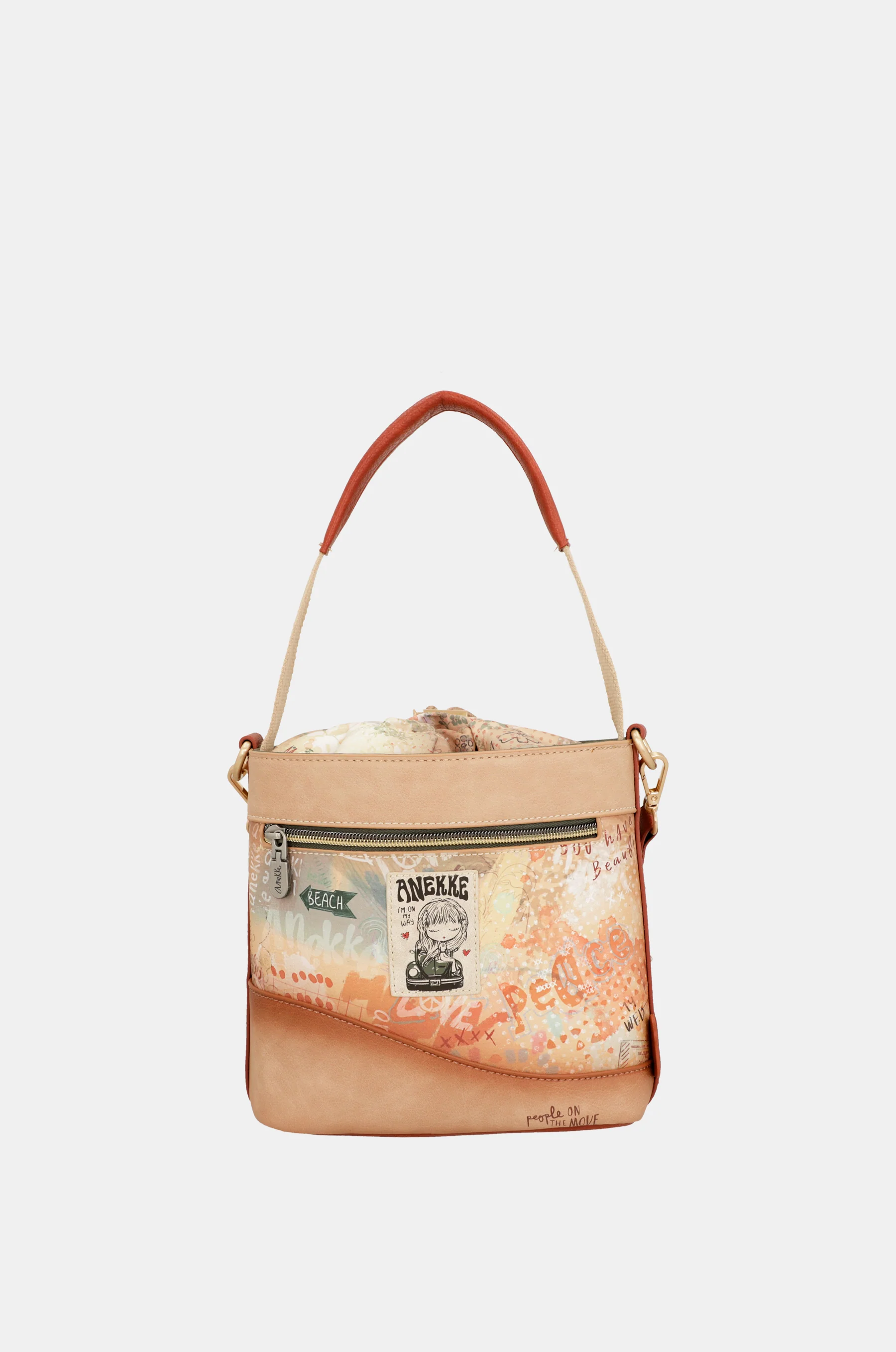Flowers crossbody bag with rope closure - Image 3