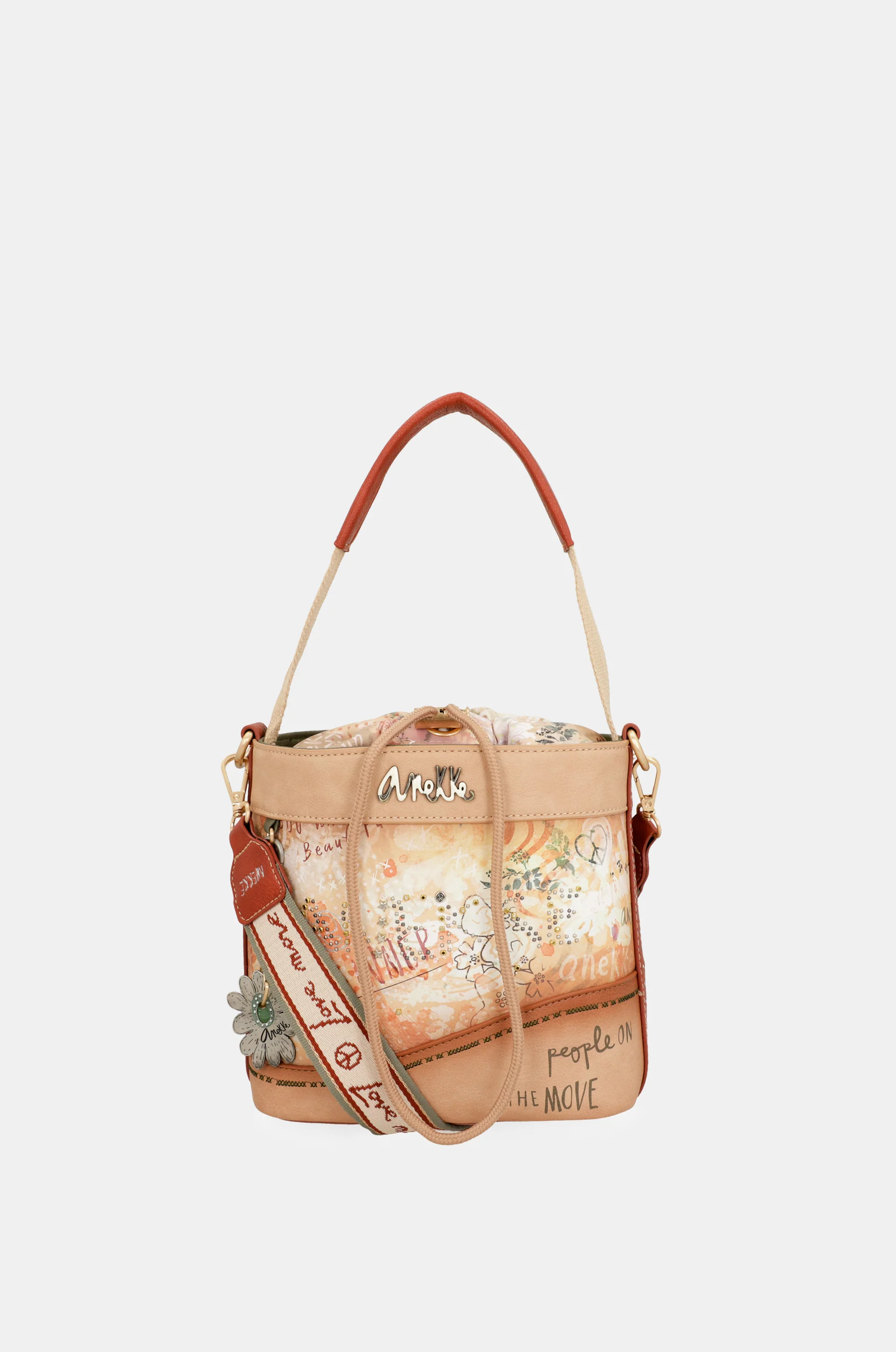 Flowers crossbody bag with rope closure - Image 7