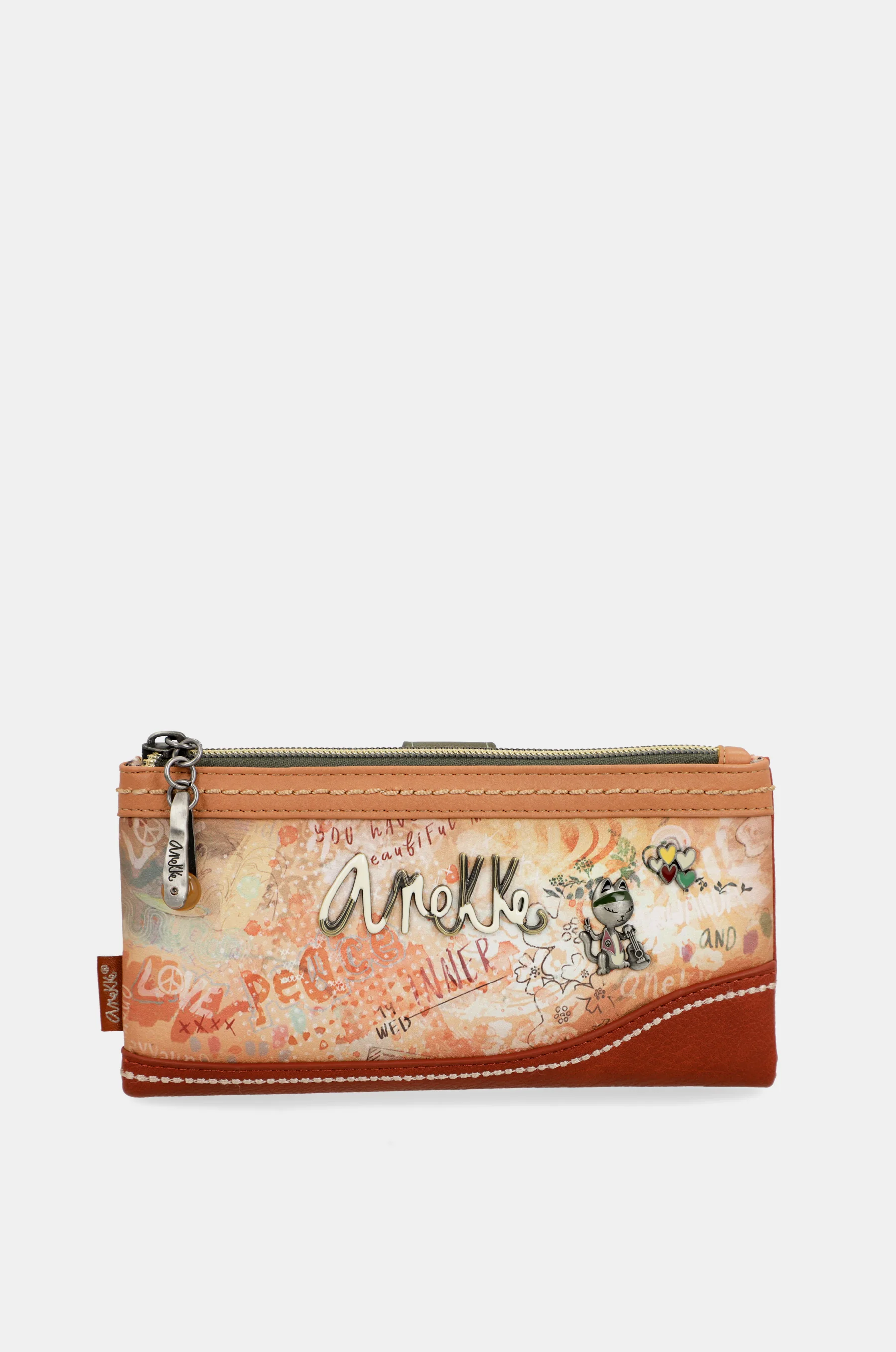 Flowers flexible large RFID wallet