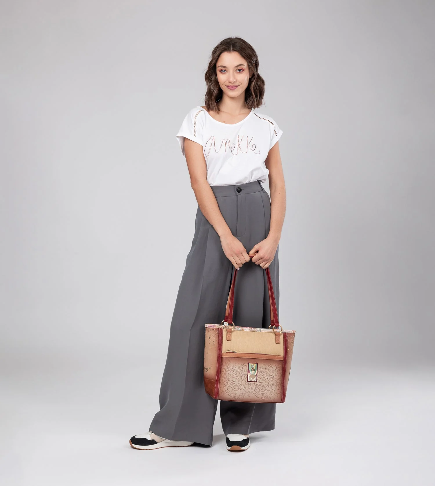 Flowers large shoulder bag - Image 6
