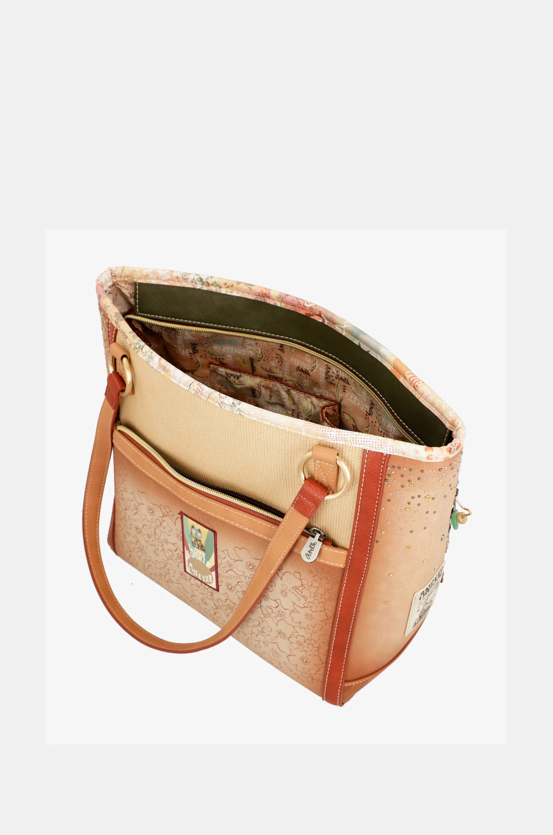 Flowers large shoulder bag - Image 9