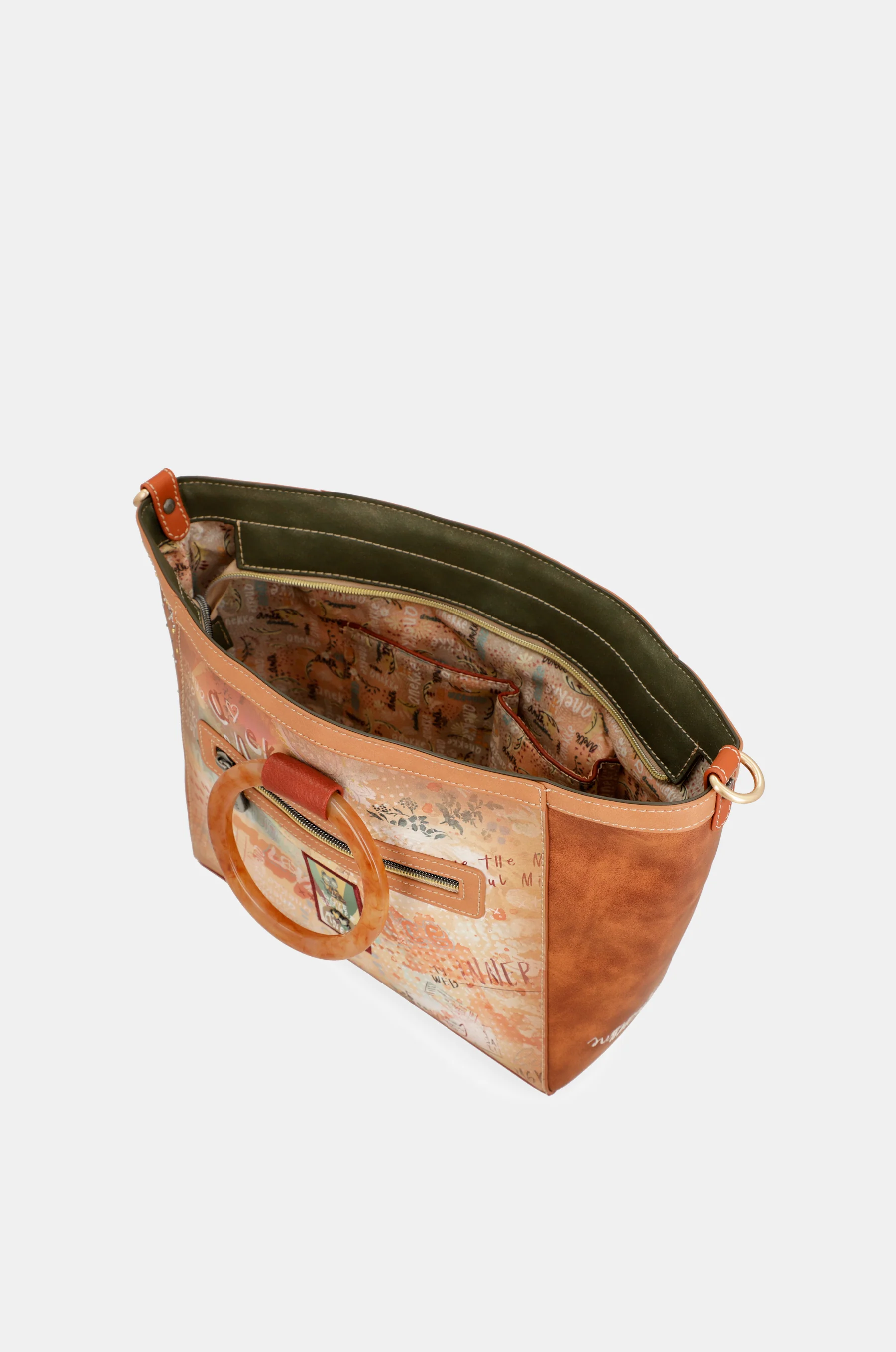Flowers round handles crossbody bag - Image 10