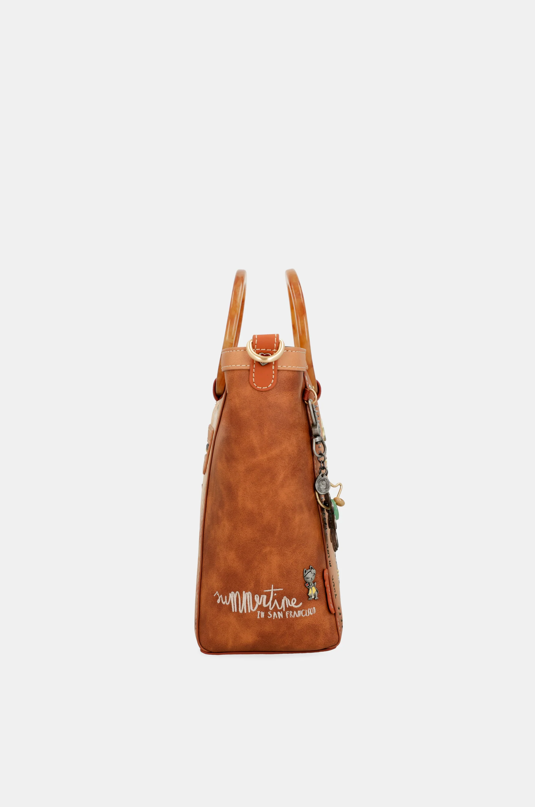 Flowers round handles crossbody bag - Image 4