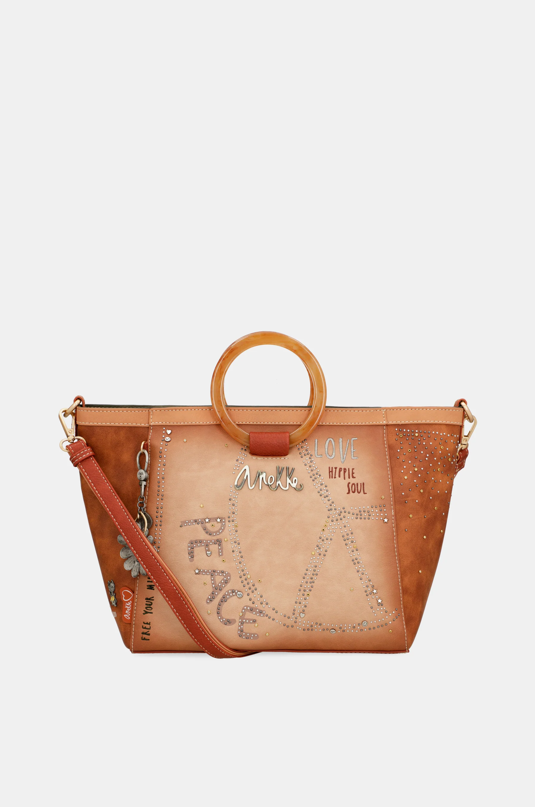 Flowers round handles crossbody bag - Image 8