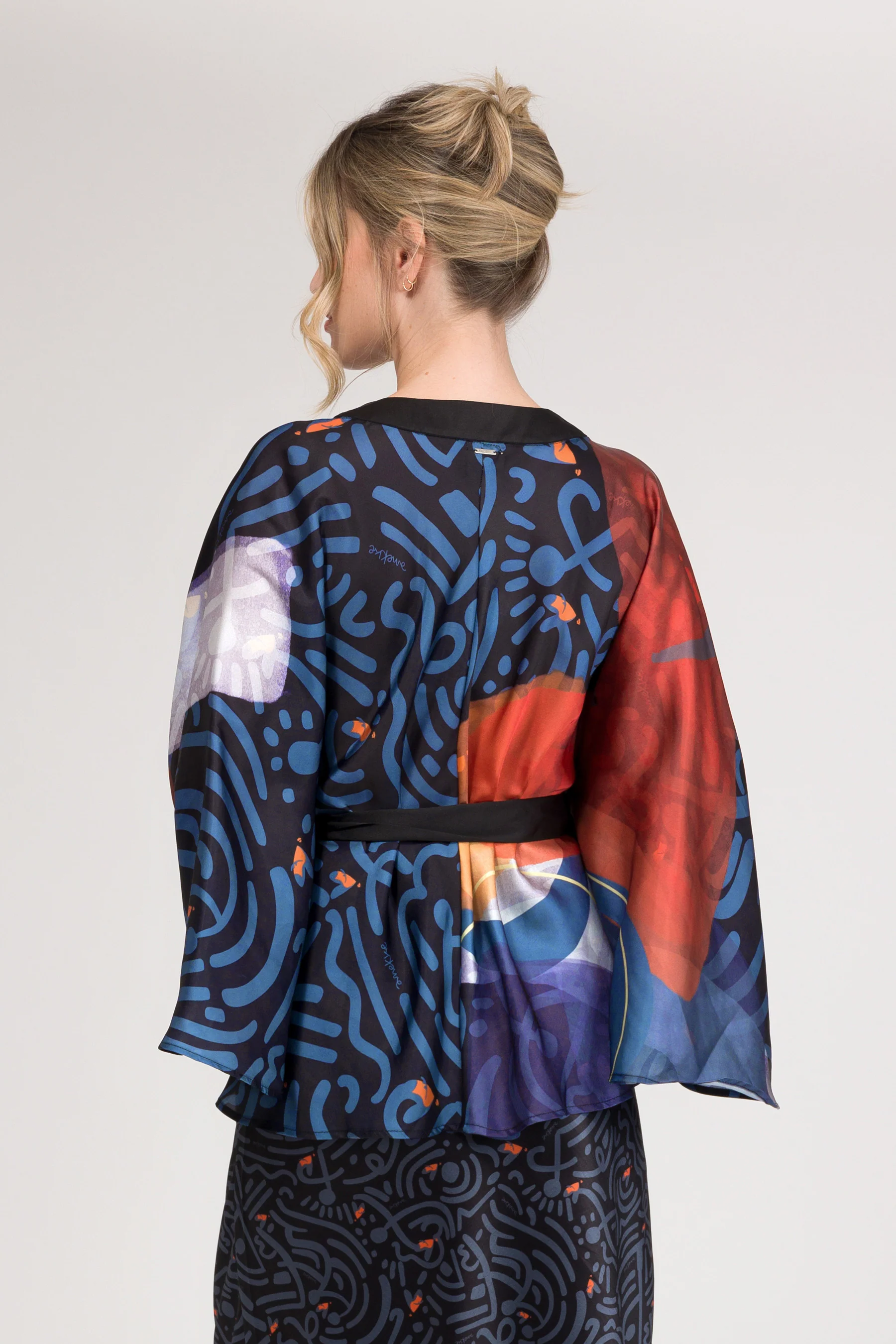 Fluid printed kimono - Image 4