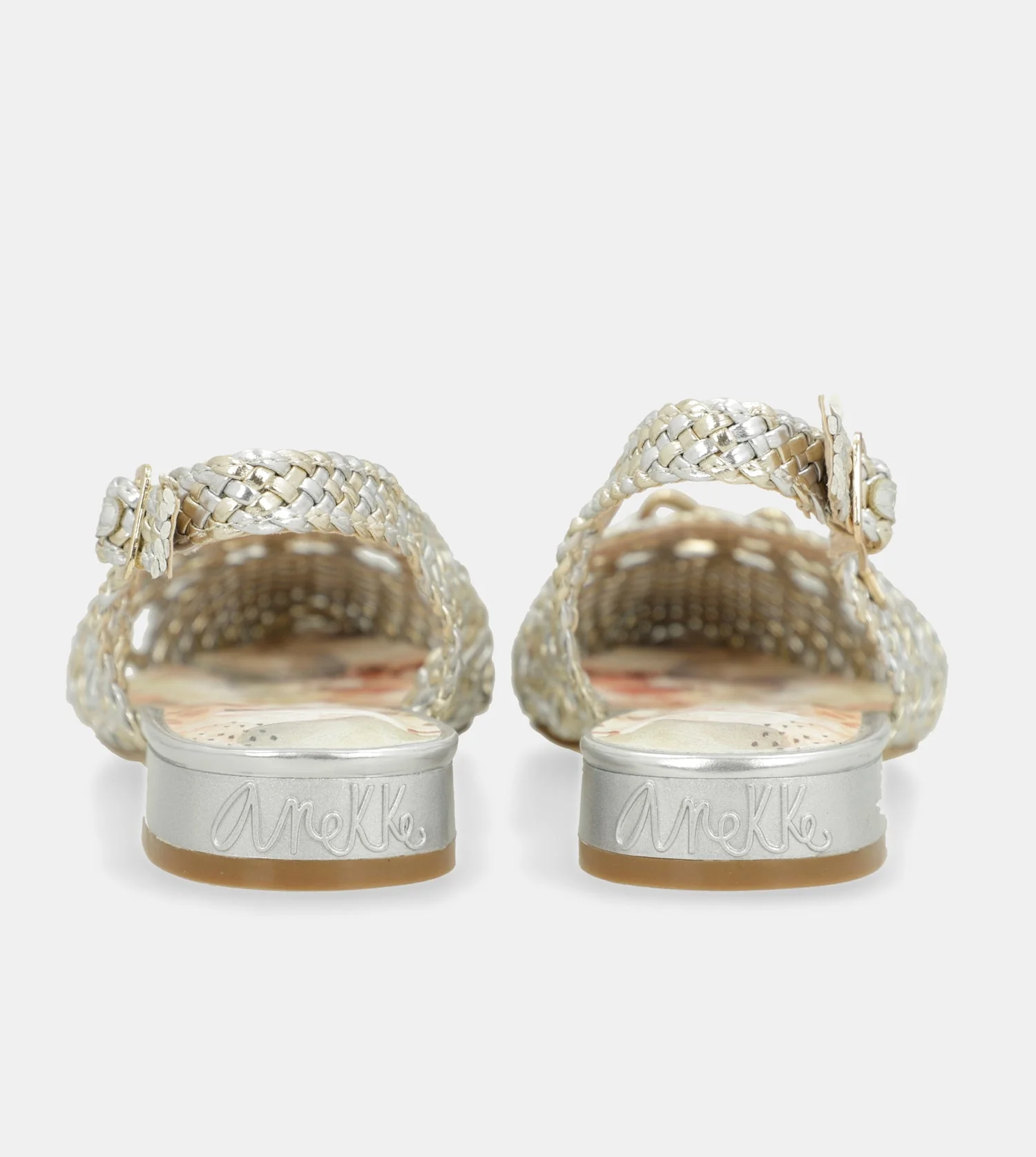 Gold and silver slingback ballet flats - Image 5