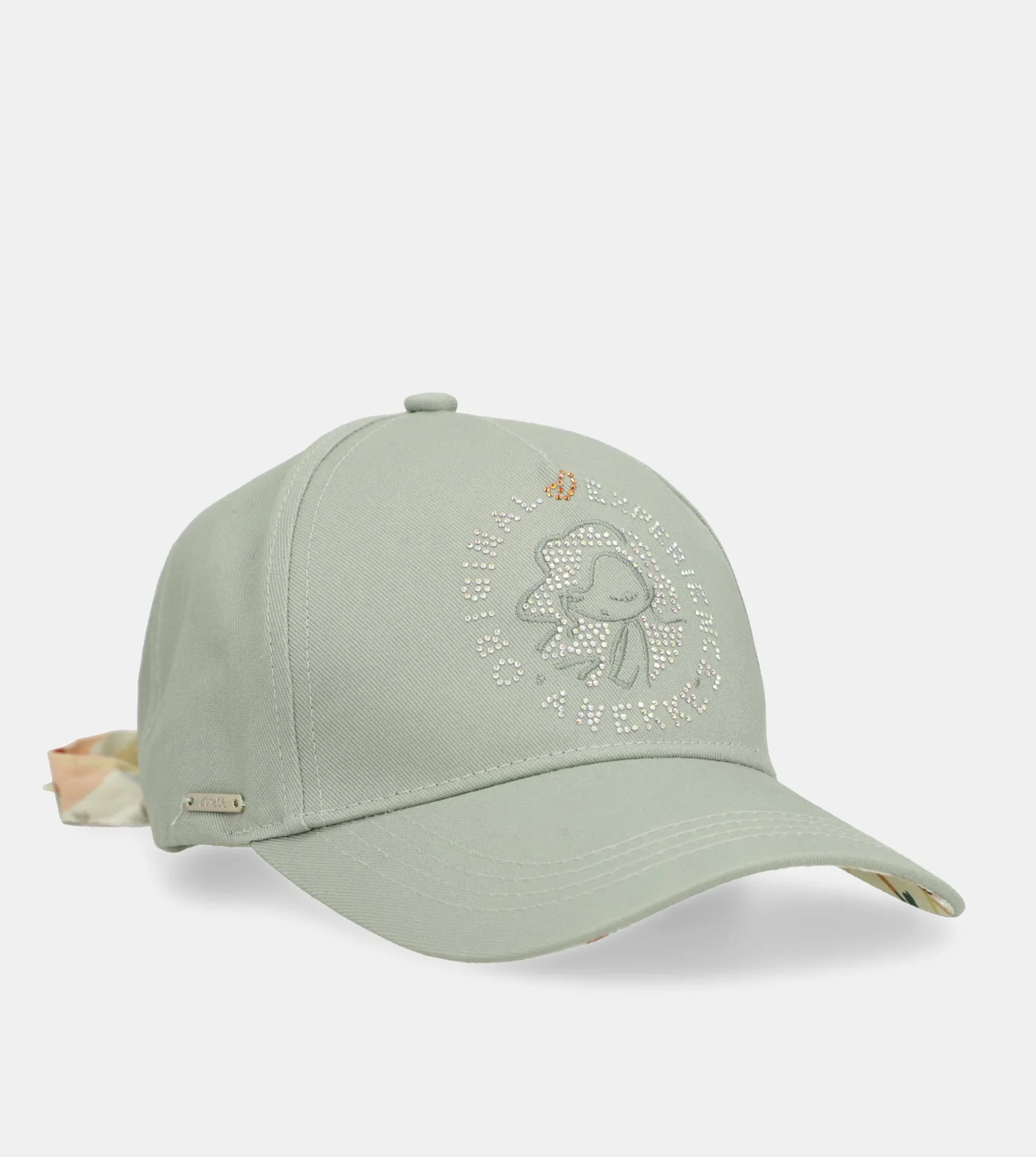 Green cap with printed bow - Image 3