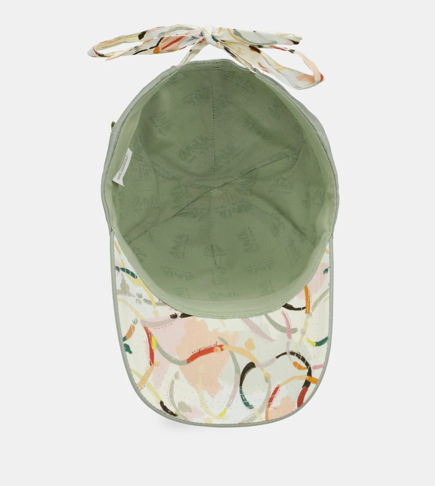 Green cap with printed bow - Image 4
