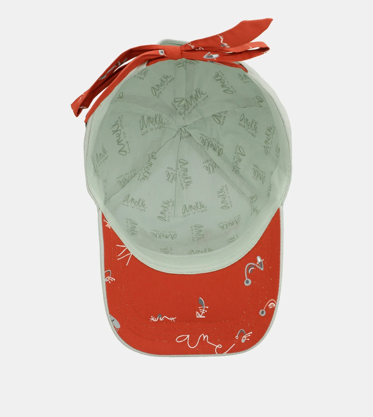 Green cap with red bow - Image 3