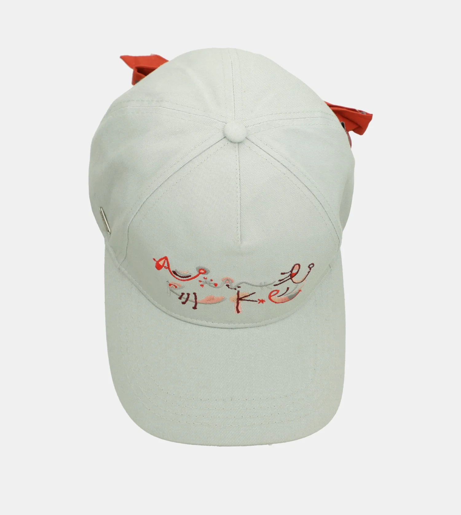 Green cap with red bow - Image 4