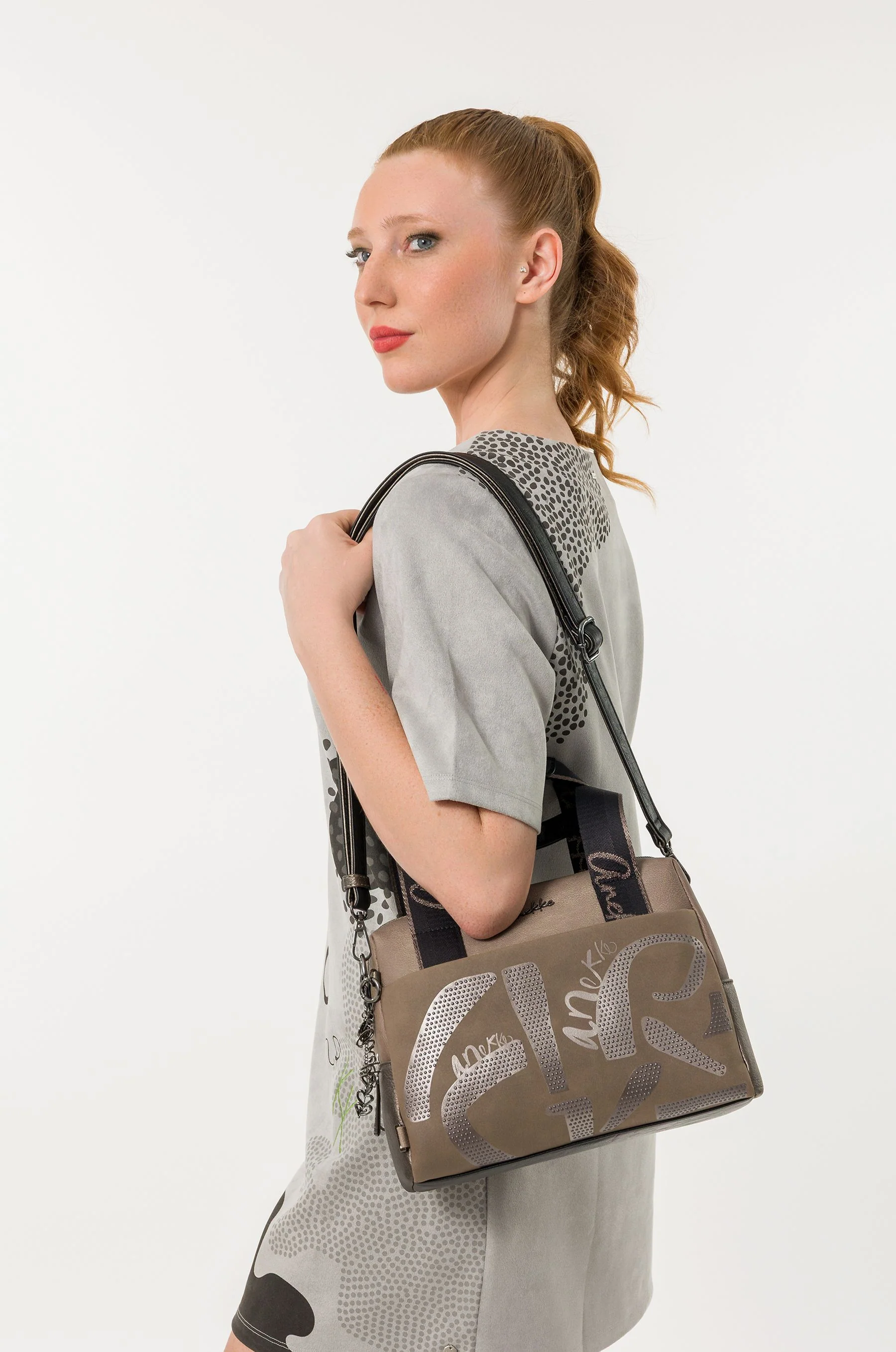 Short-handle bag Taupe - Image 9