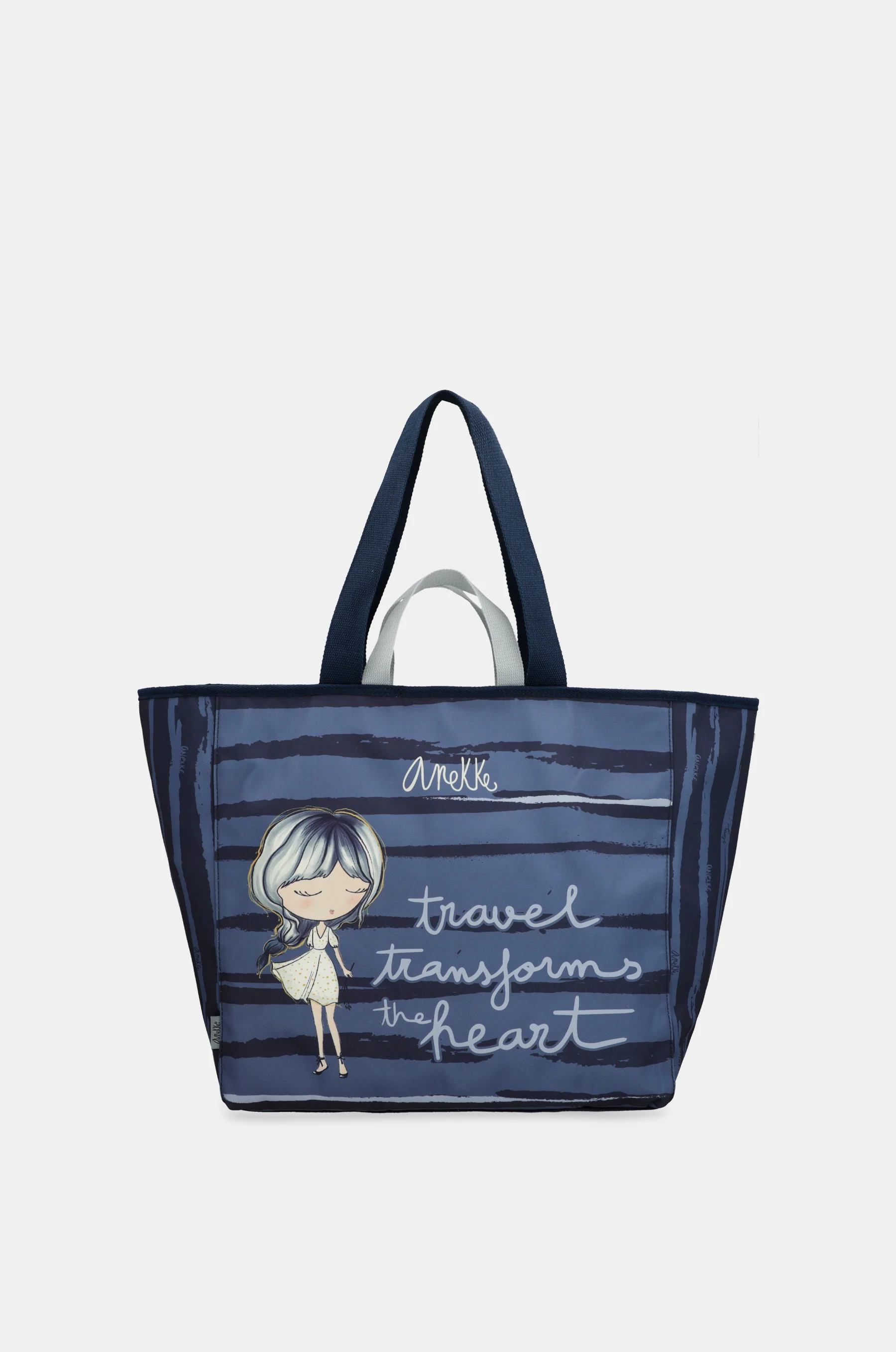 Large blue beach bag