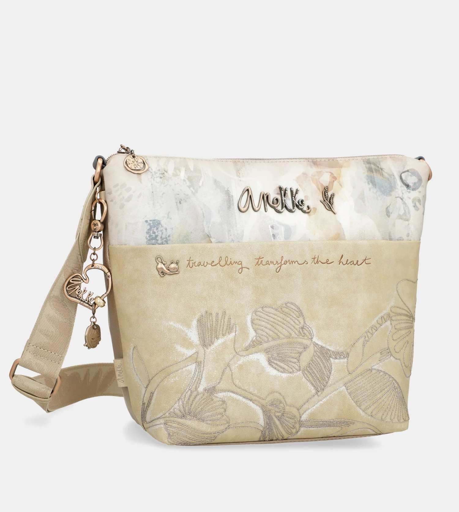 Large crossbody bag with front pocket Memories - Image 3