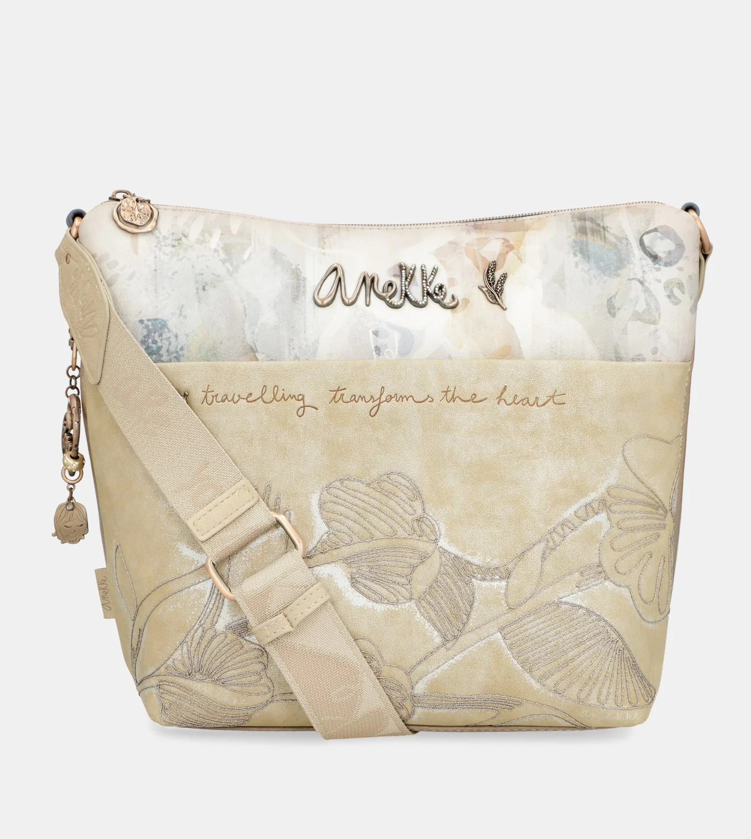 Large crossbody bag with front pocket Memories - Image 7