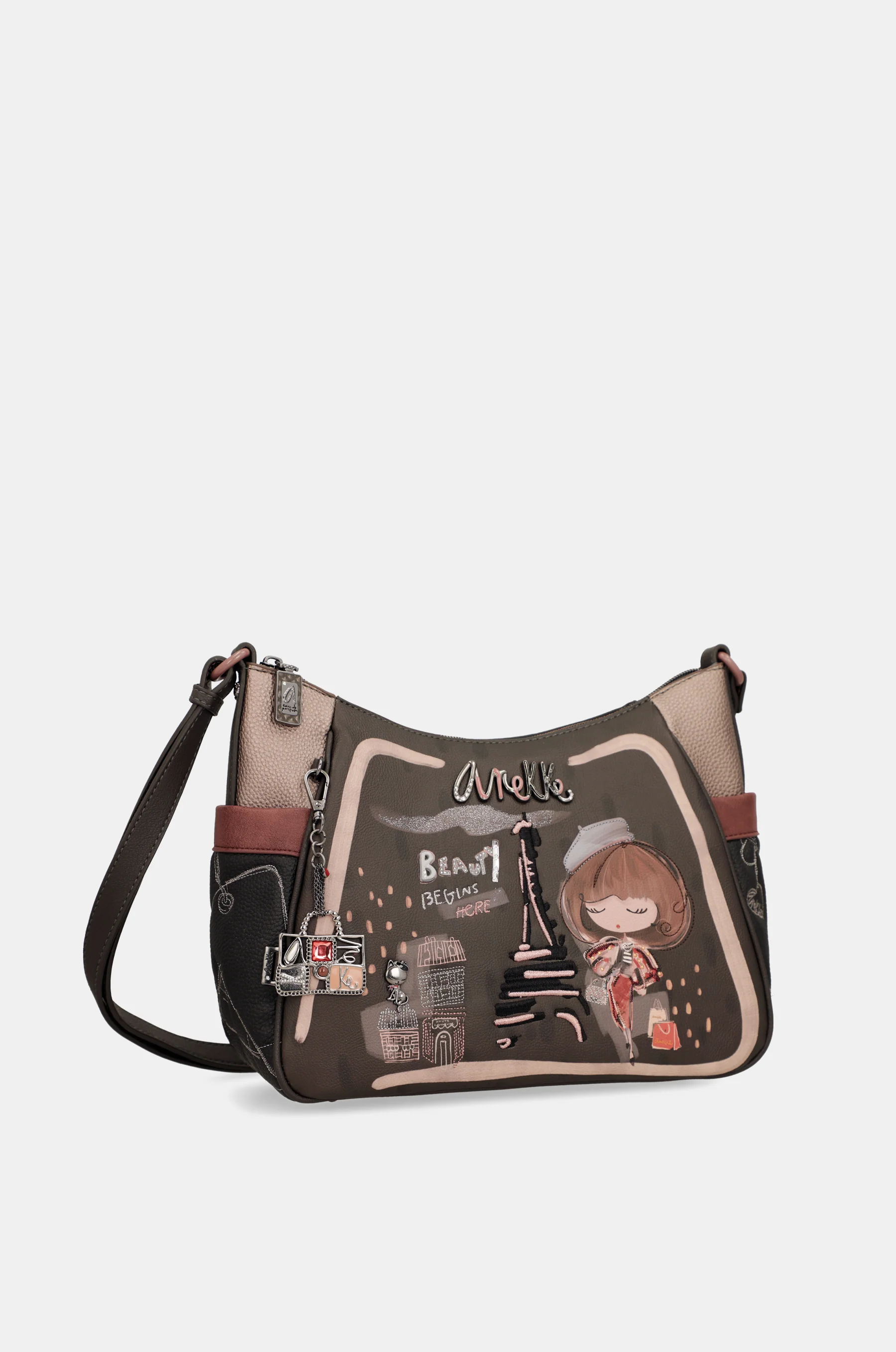 Mademoiselle large shoulder bag with shoulder strap - Image 11