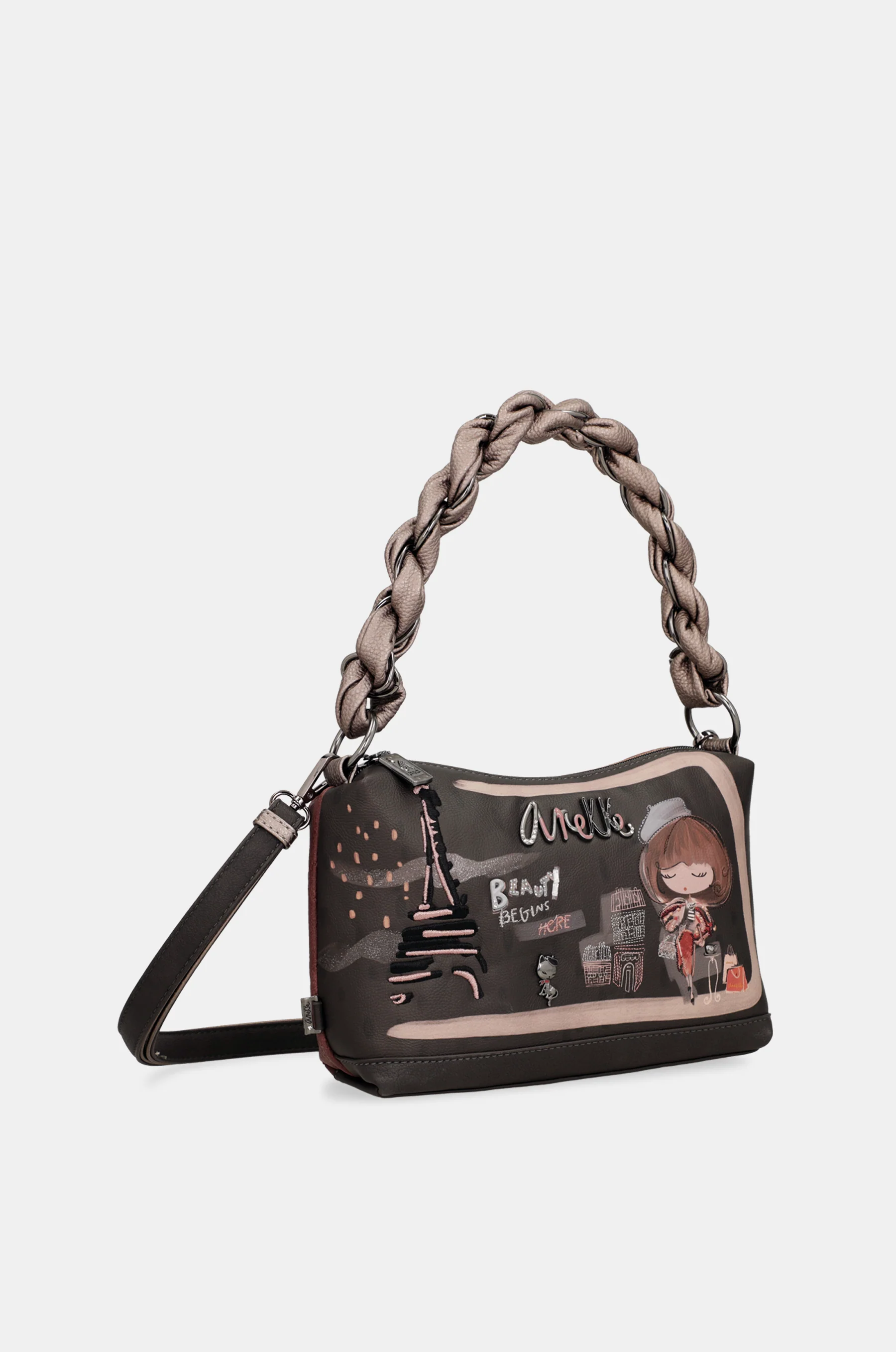 Mademoiselle short-handle bag with shoulder strap - Image 10
