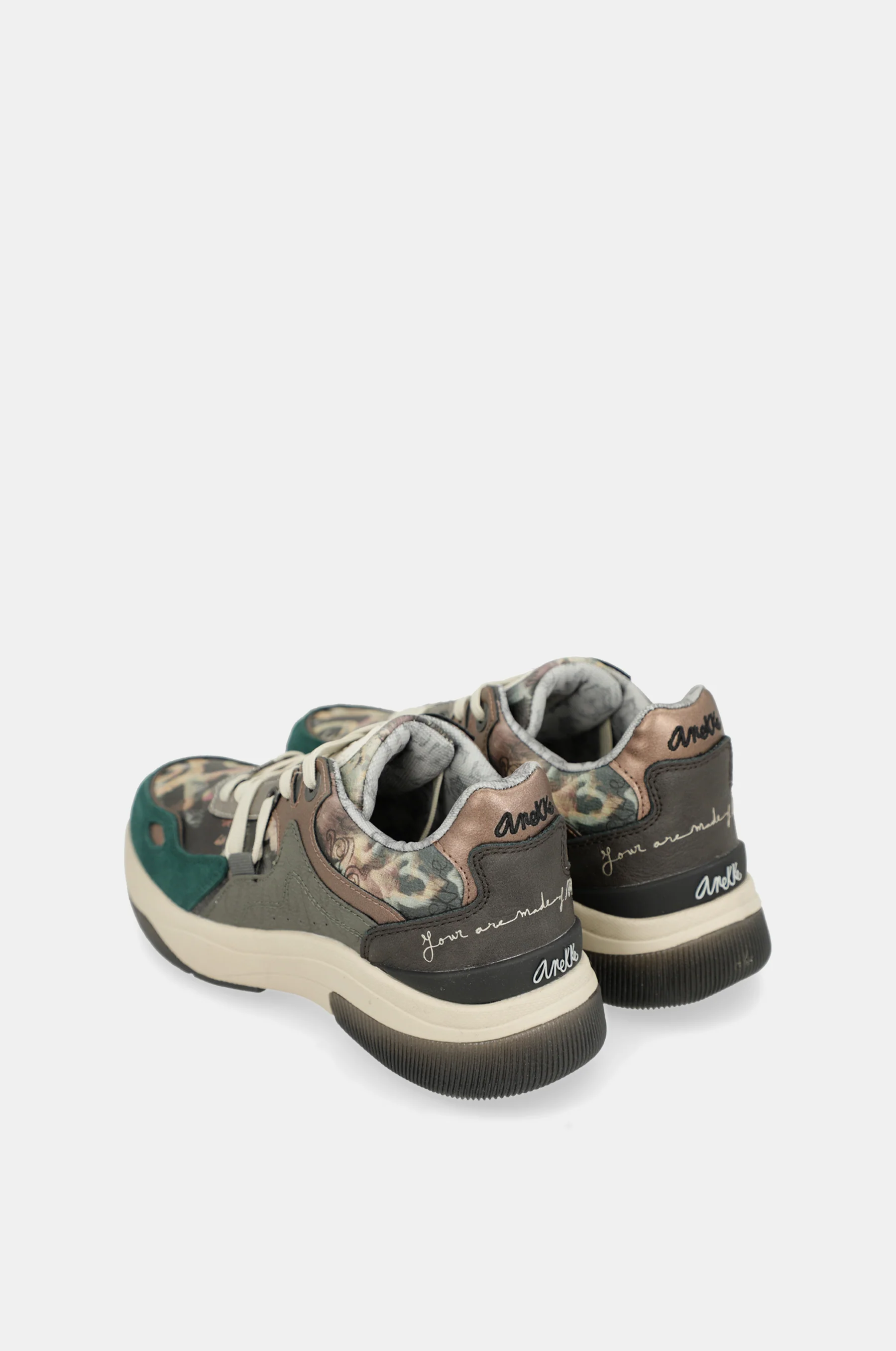 Manifesto green printed sneakers - Image 3