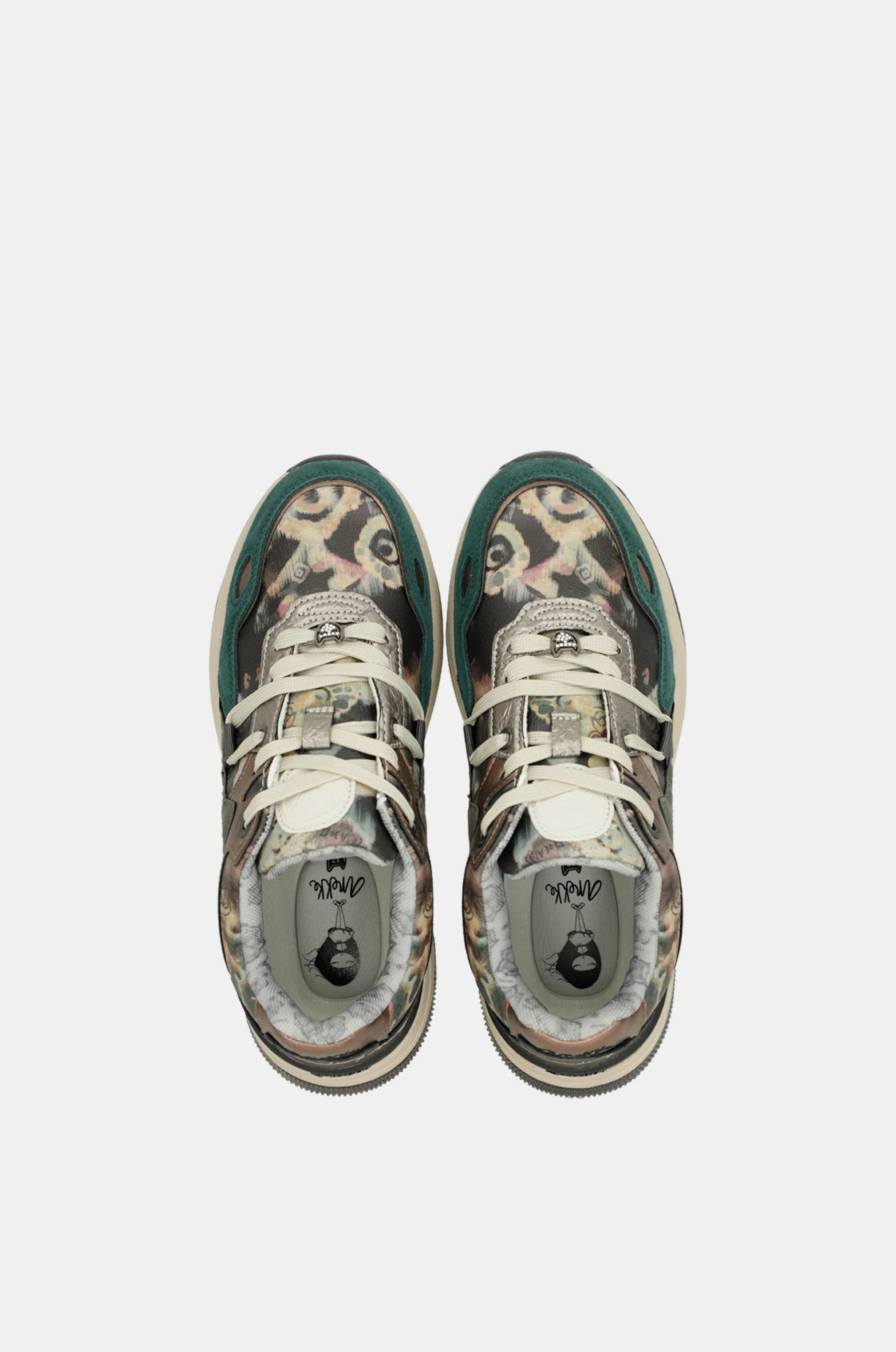Manifesto green printed sneakers - Image 4