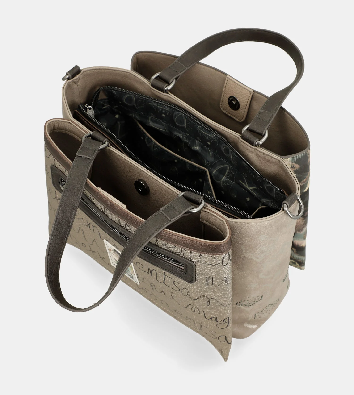 Manifesto handbag with shoulder strap - Image 9