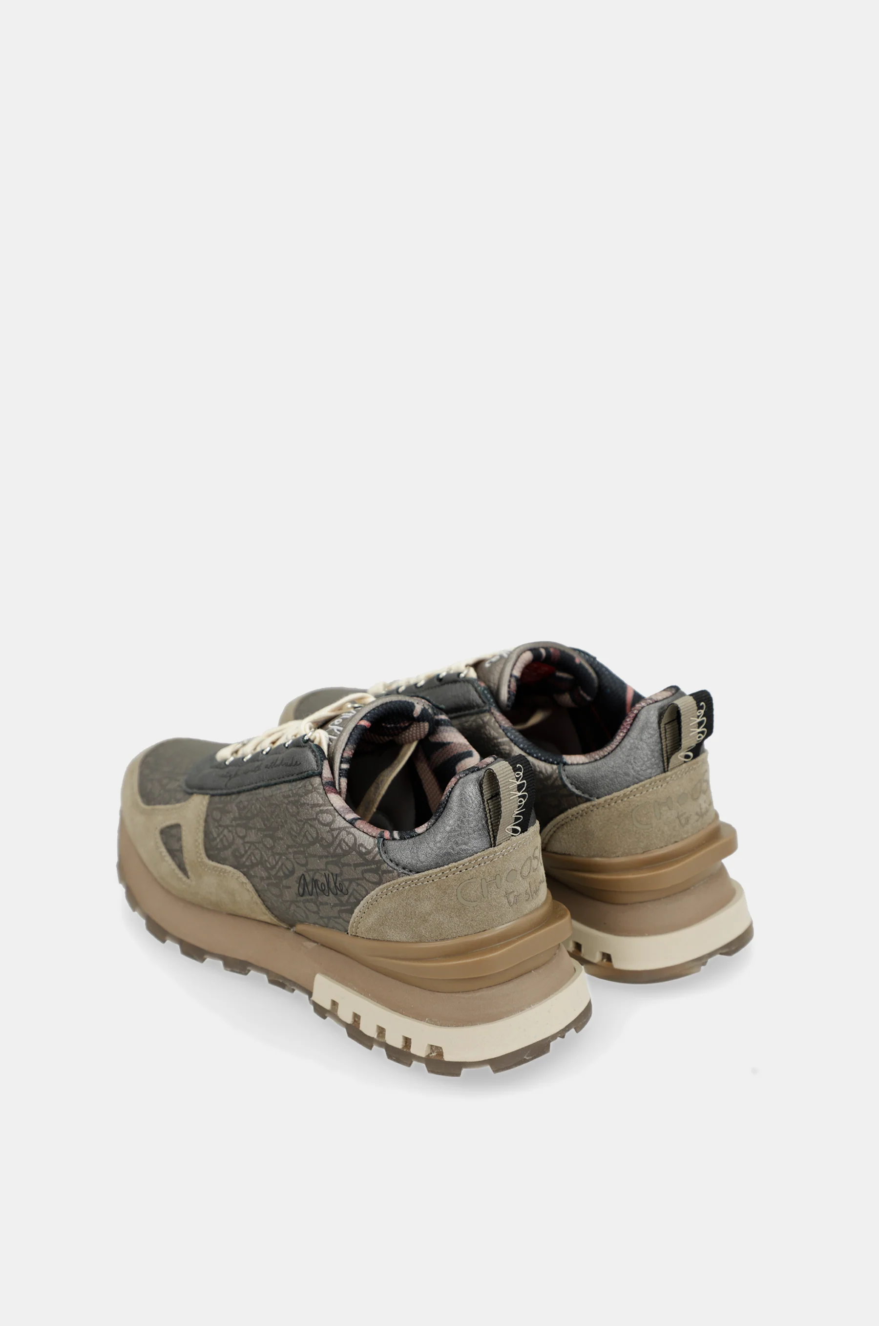 Metallic beige sneakers - Image 3